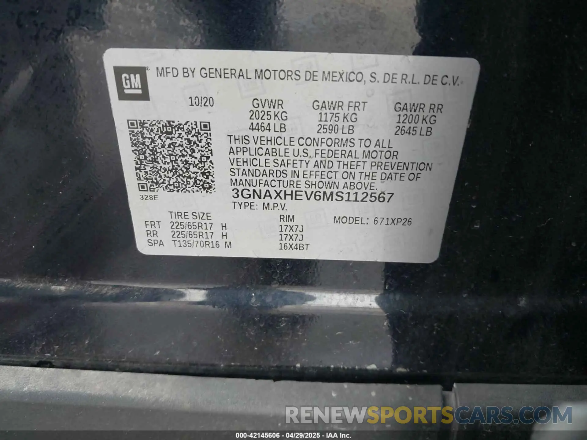 9 Фотография поврежденного автомобиля 3GNAXHEV6MS112567 CHEVROLET EQUINOX 2021