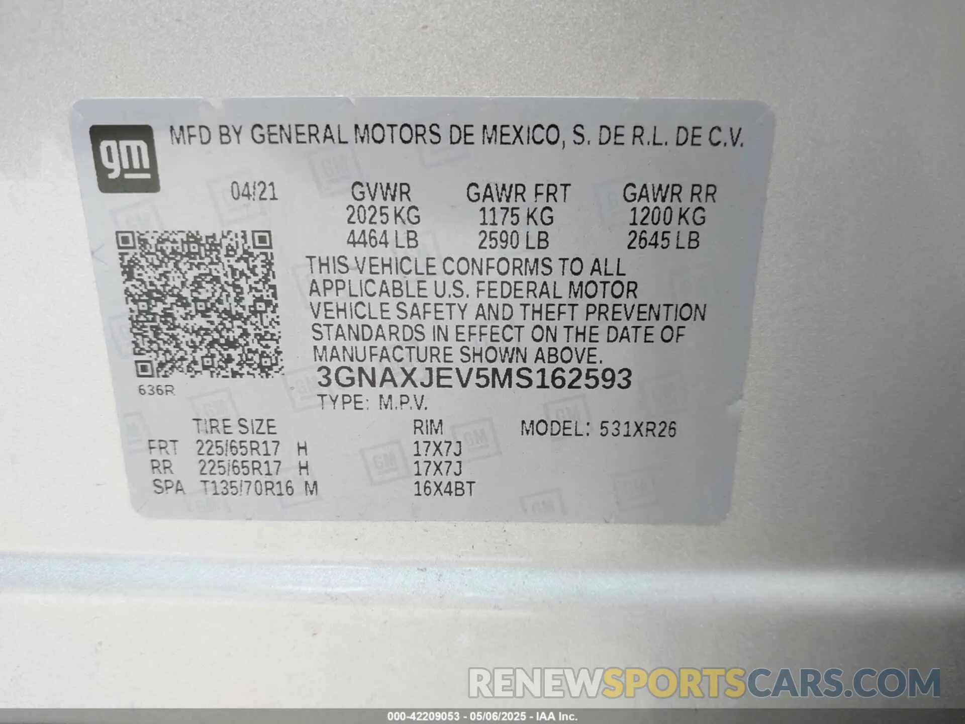 9 Photograph of a damaged car 3GNAXJEV5MS162593 CHEVROLET EQUINOX 2021