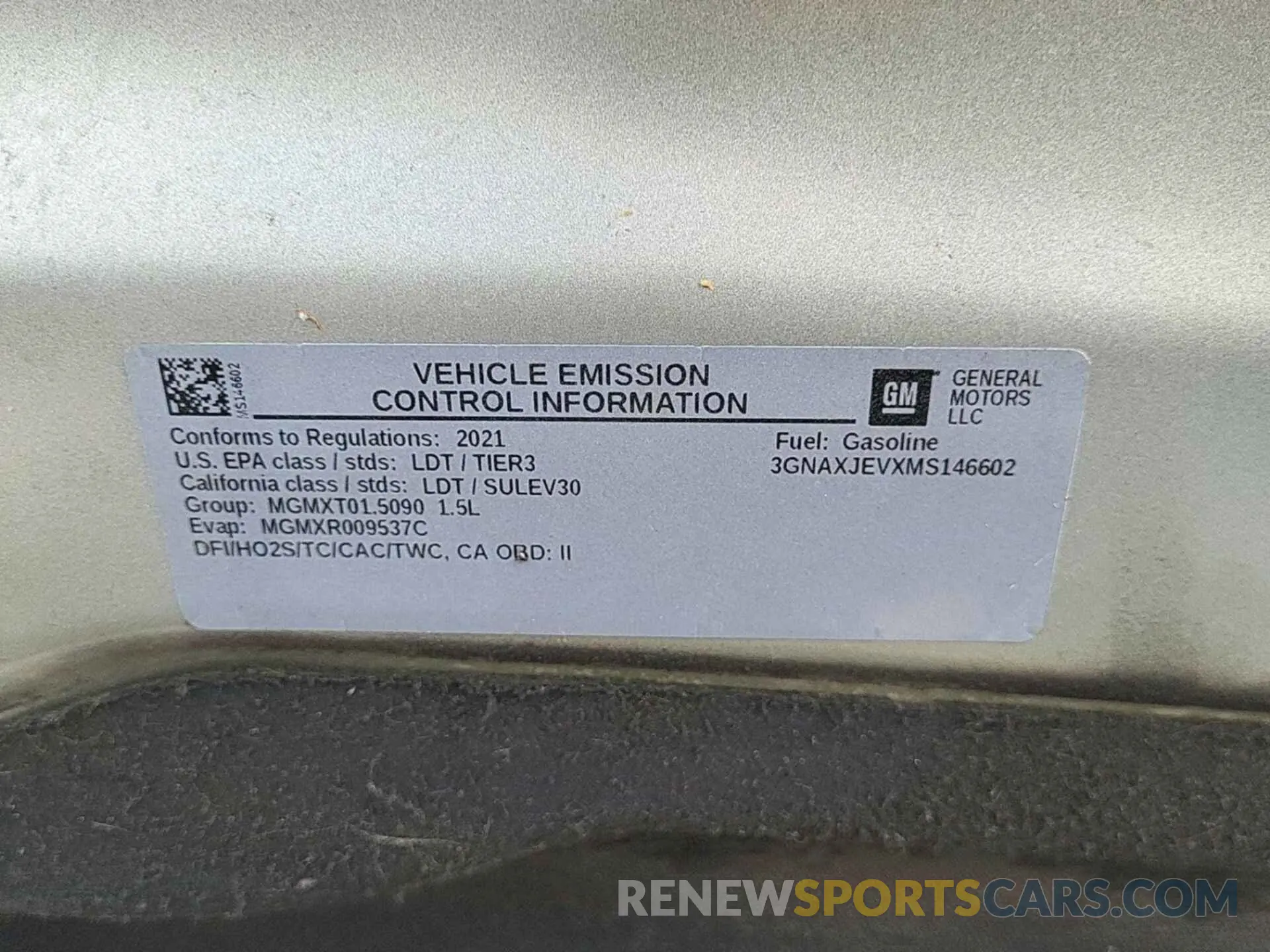 4 Фотография поврежденного автомобиля 3GNAXJEVXMS146602 CHEVROLET EQUINOX 2021