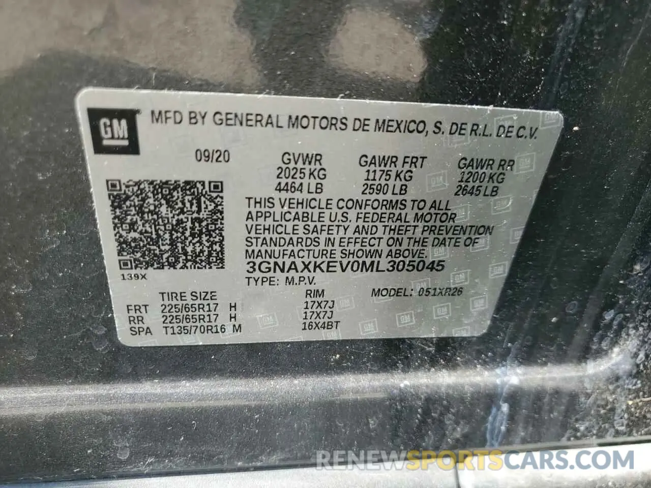 13 Фотография поврежденного автомобиля 3GNAXKEV0ML305045 CHEVROLET EQUINOX 2021