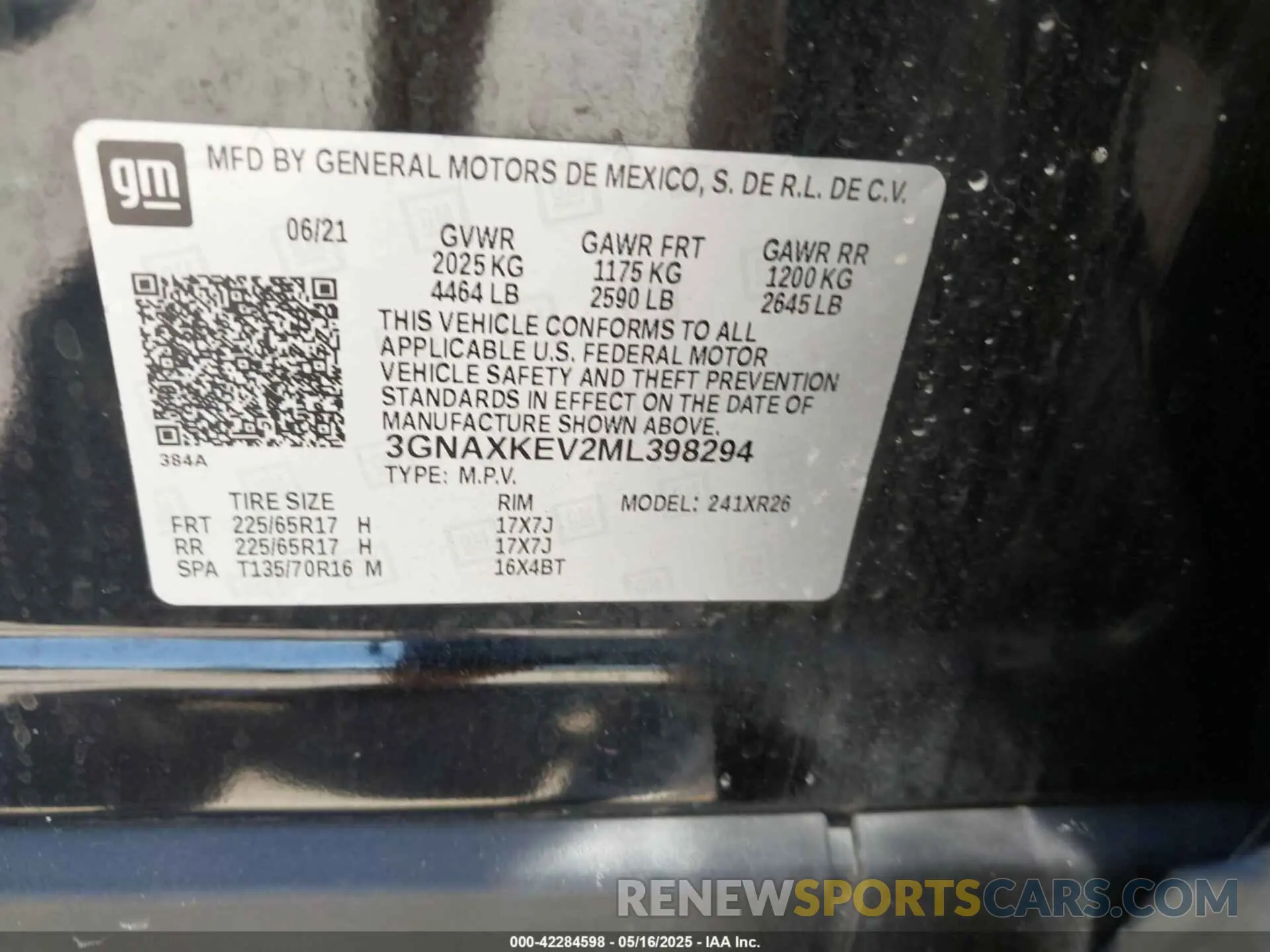 9 Photograph of a damaged car 3GNAXKEV2ML398294 CHEVROLET EQUINOX 2021