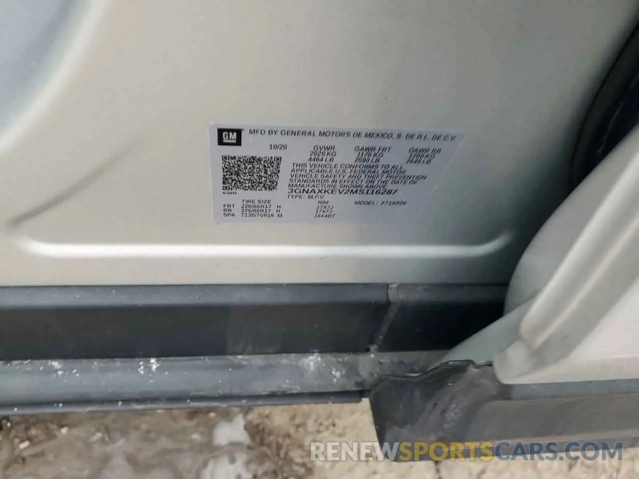 13 Photograph of a damaged car 3GNAXKEV2MS116287 CHEVROLET EQUINOX 2021