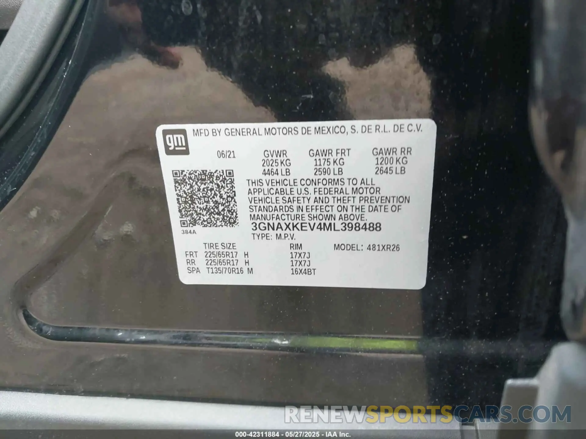 9 Photograph of a damaged car 3GNAXKEV4ML398488 CHEVROLET EQUINOX 2021