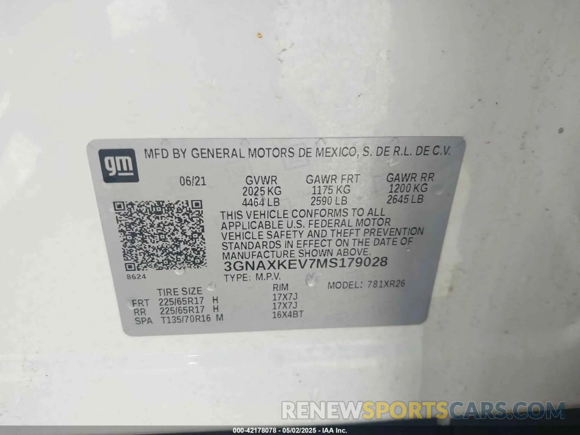 9 Photograph of a damaged car 3GNAXKEV7MS179028 CHEVROLET EQUINOX 2021