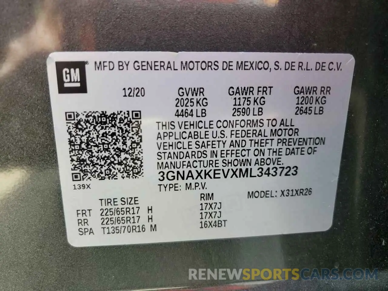 13 Фотография поврежденного автомобиля 3GNAXKEVXML343723 CHEVROLET EQUINOX 2021