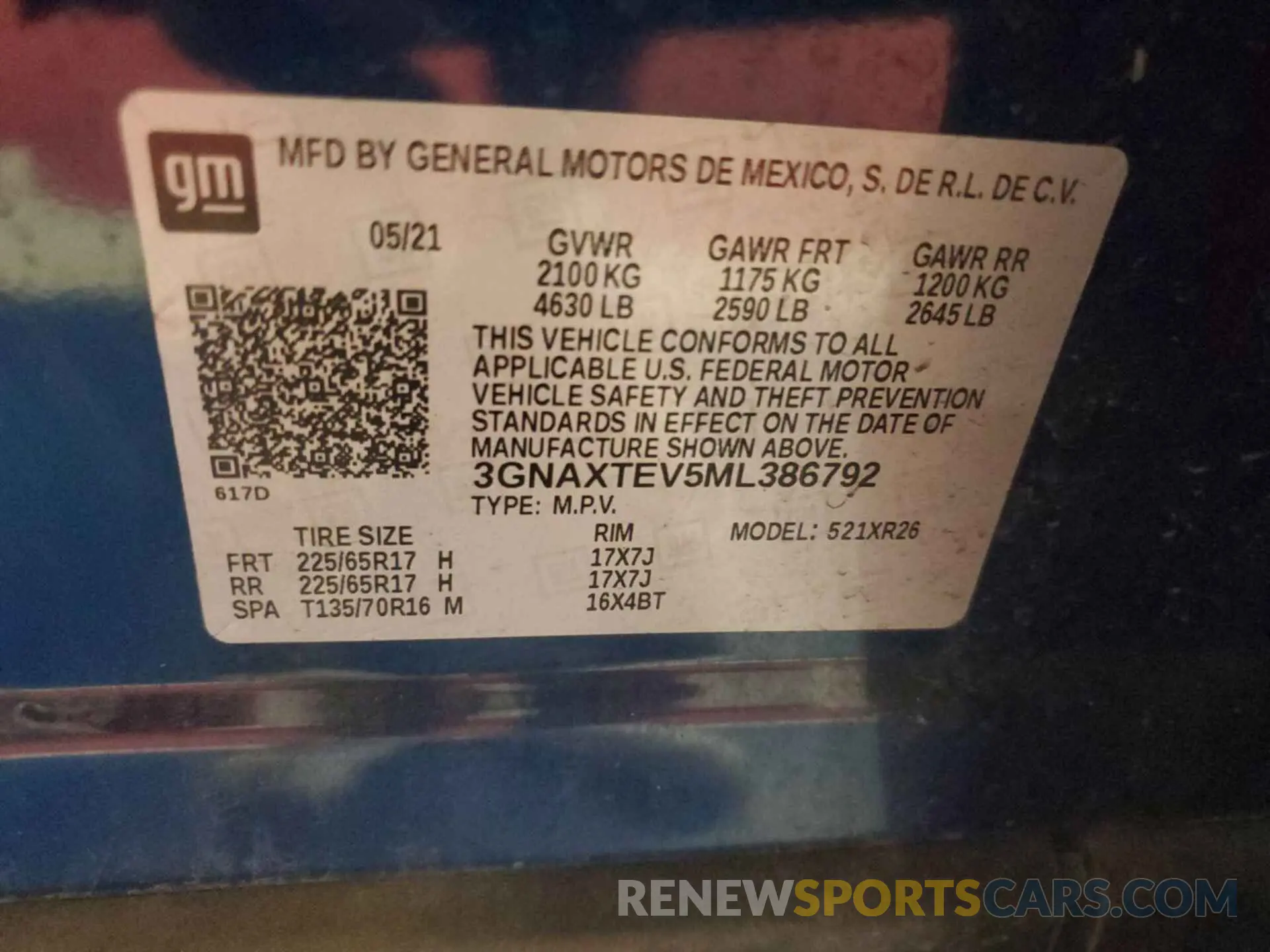 15 Photograph of a damaged car 3GNAXTEV5ML386792 CHEVROLET EQUINOX 2021