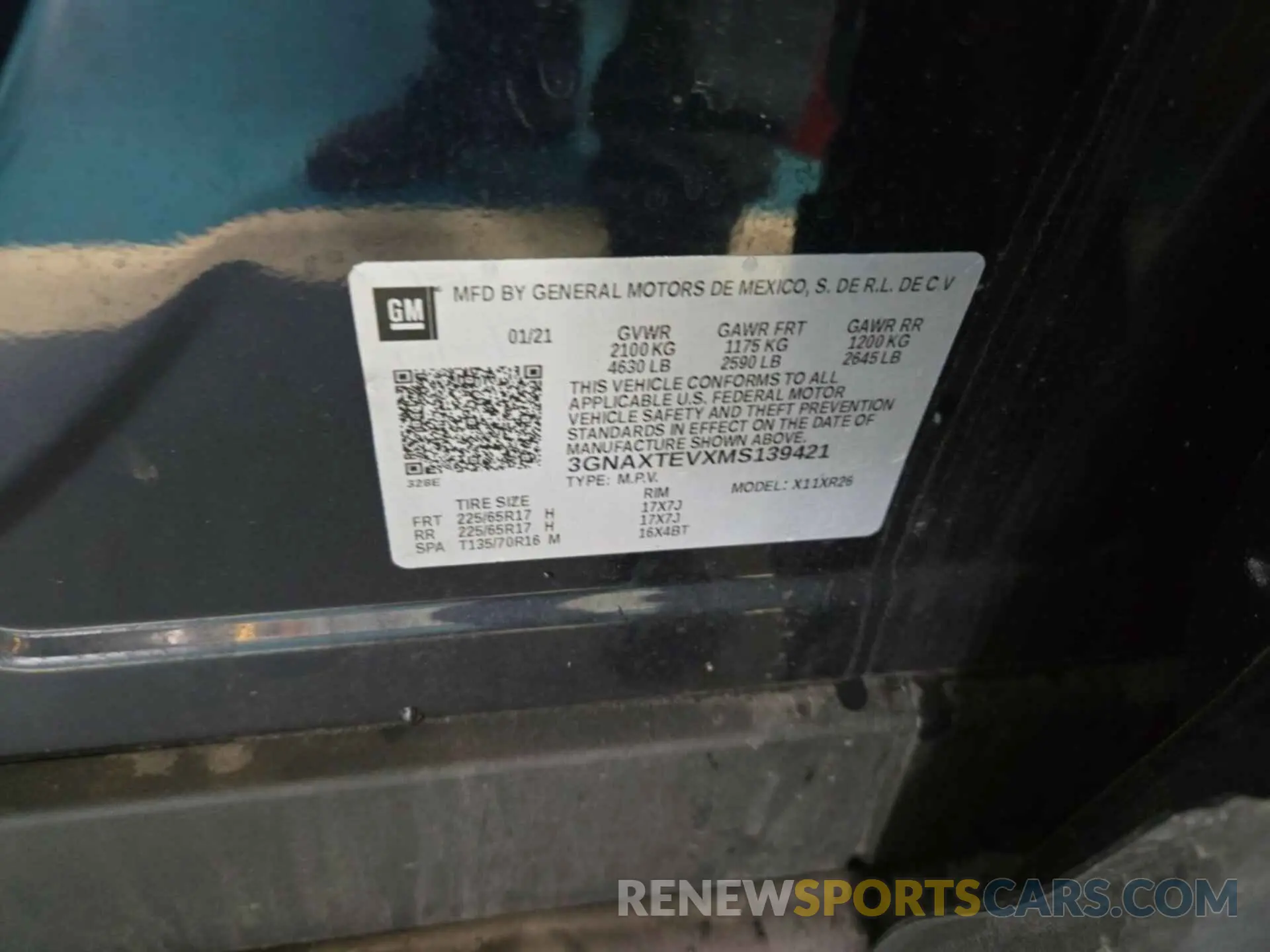 4 Photograph of a damaged car 3GNAXTEVXMS139421 CHEVROLET EQUINOX 2021