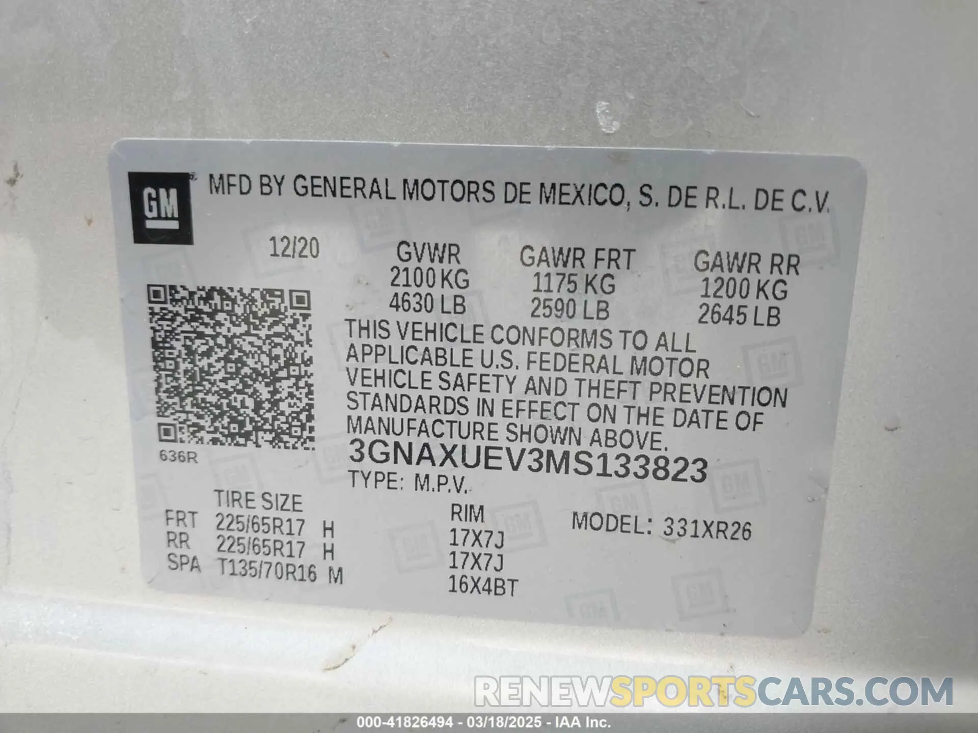 9 Photograph of a damaged car 3GNAXUEV3MS133823 CHEVROLET EQUINOX 2021