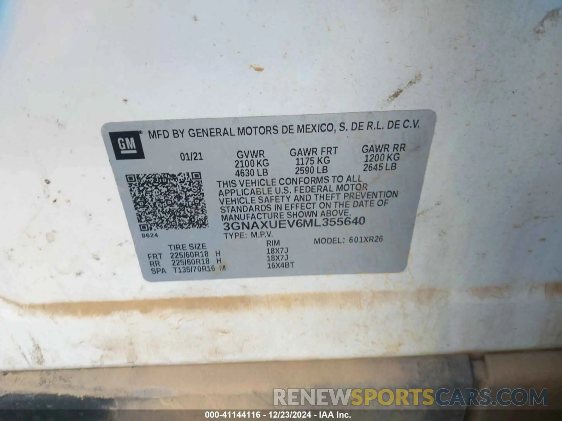 9 Фотография поврежденного автомобиля 3GNAXUEV6ML355640 CHEVROLET EQUINOX 2021