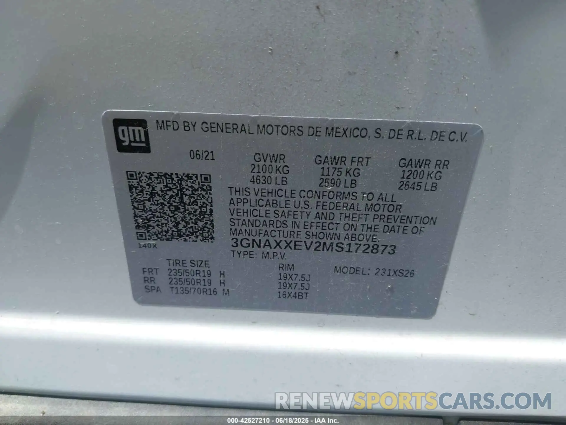 9 Photograph of a damaged car 3GNAXXEV2MS172873 CHEVROLET EQUINOX 2021