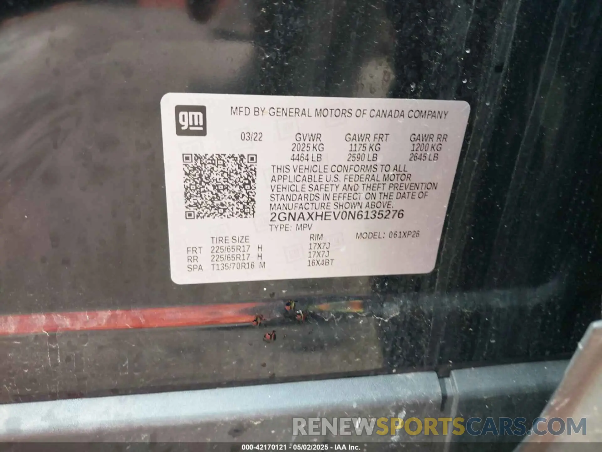 9 Photograph of a damaged car 2GNAXHEV0N6135276 CHEVROLET EQUINOX 2022