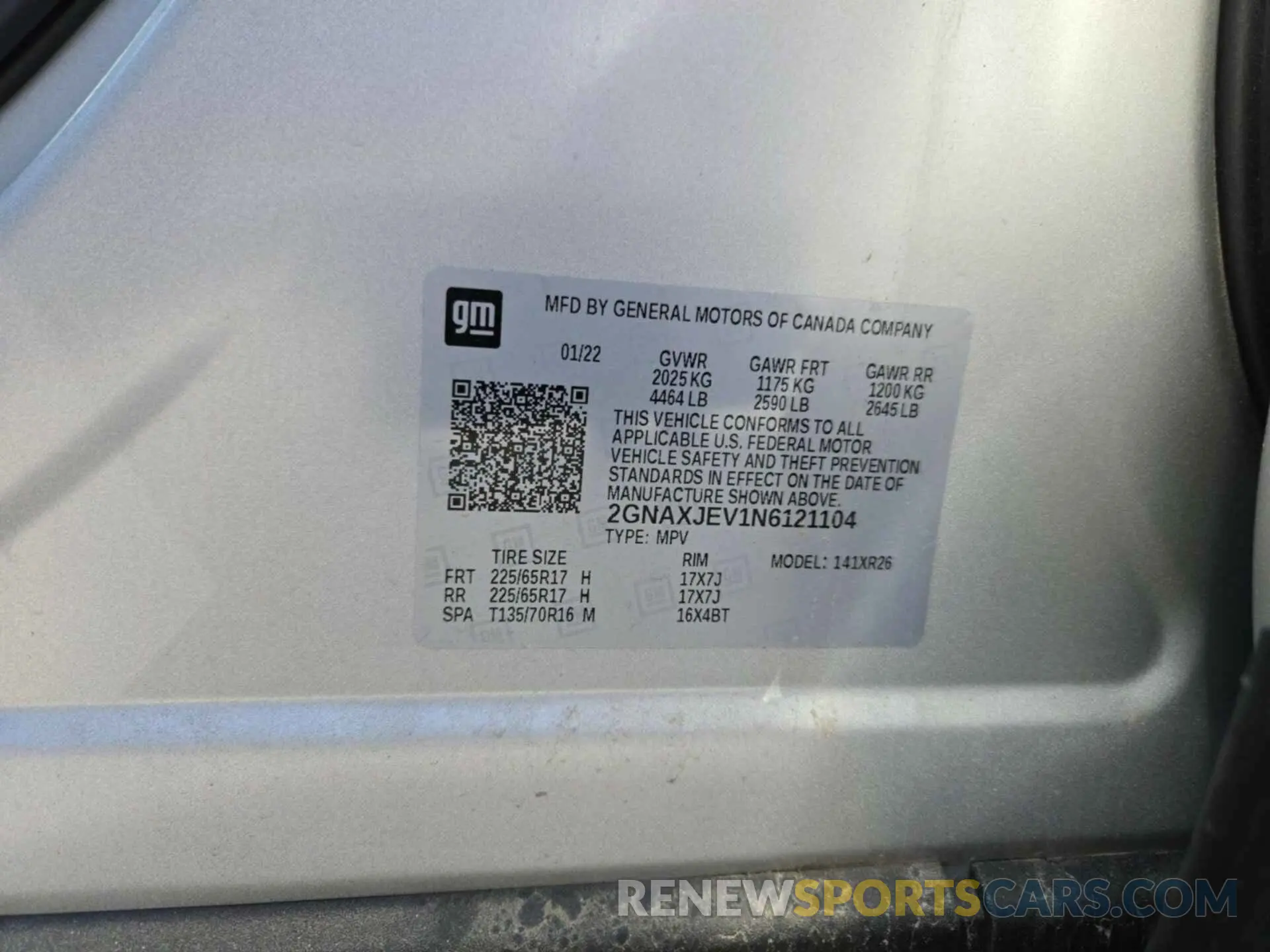 4 Photograph of a damaged car 2GNAXJEV1N6121104 CHEVROLET EQUINOX 2022