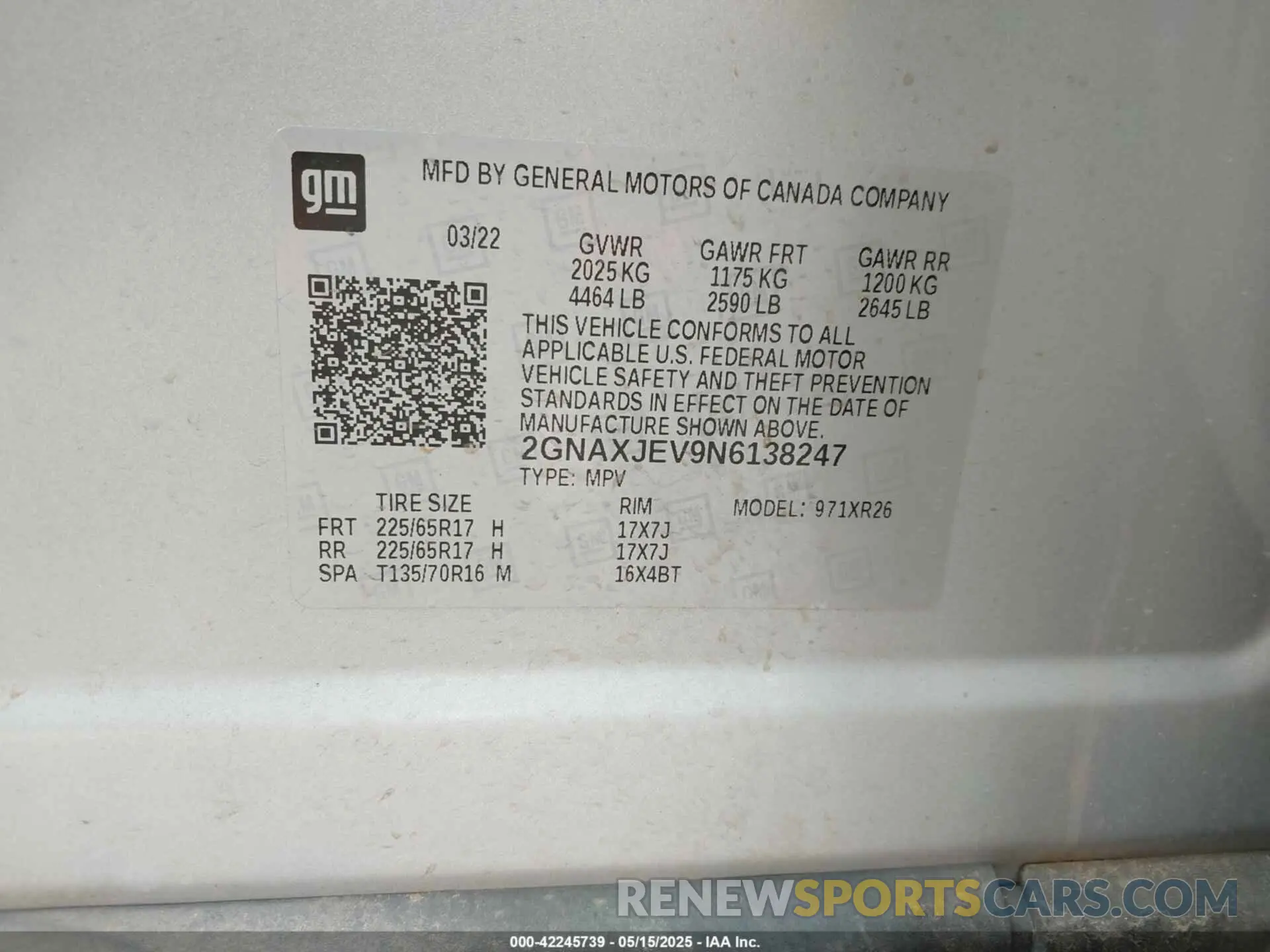 9 Photograph of a damaged car 2GNAXJEV9N6138247 CHEVROLET EQUINOX 2022