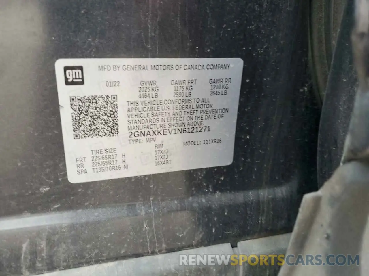 13 Photograph of a damaged car 2GNAXKEV1N6121271 CHEVROLET EQUINOX 2022