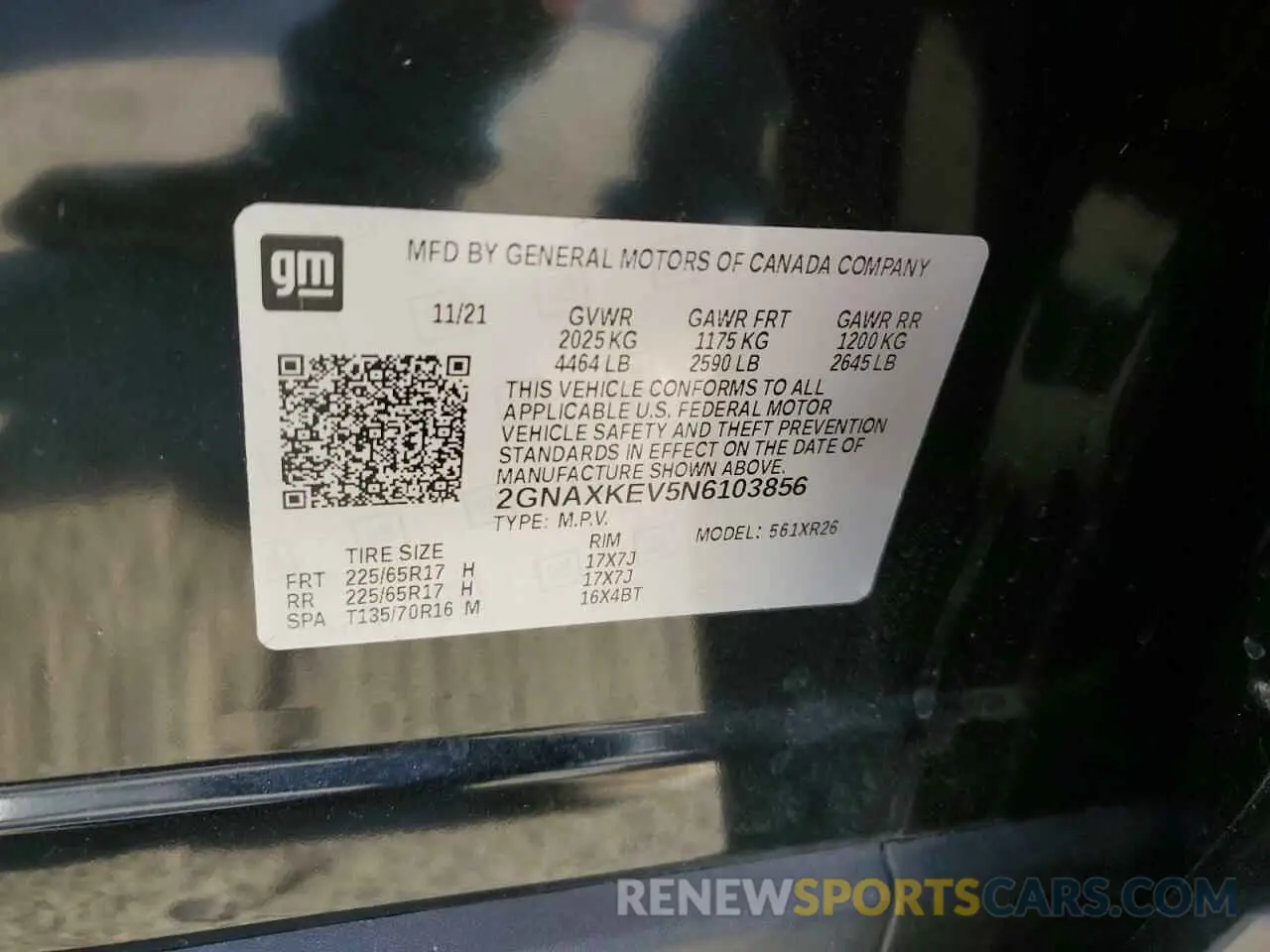 13 Photograph of a damaged car 2GNAXKEV5N6103856 CHEVROLET EQUINOX 2022