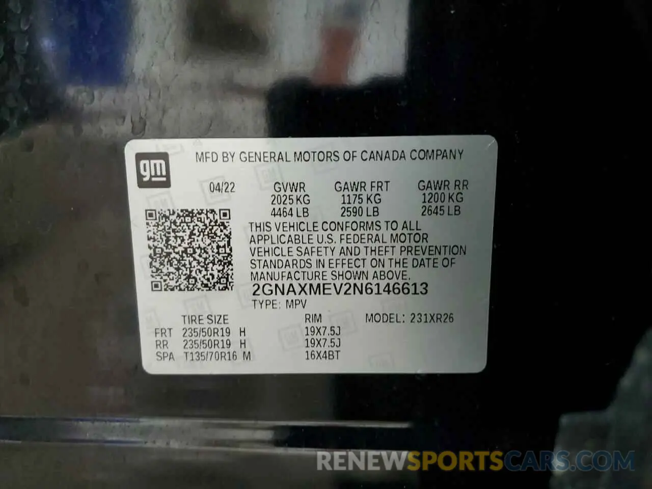 13 Фотография поврежденного автомобиля 2GNAXMEV2N6146613 CHEVROLET EQUINOX 2022