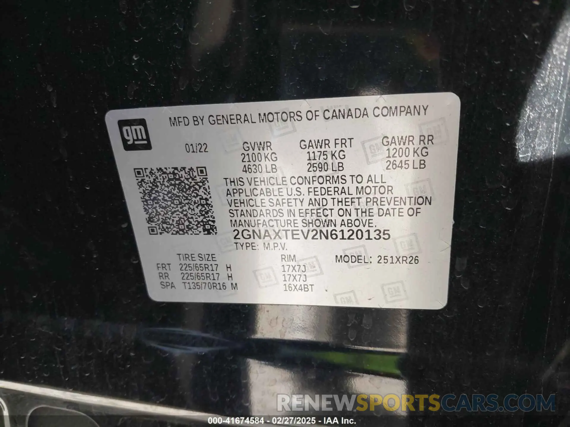 9 Photograph of a damaged car 2GNAXTEV2N6120135 CHEVROLET EQUINOX 2022
