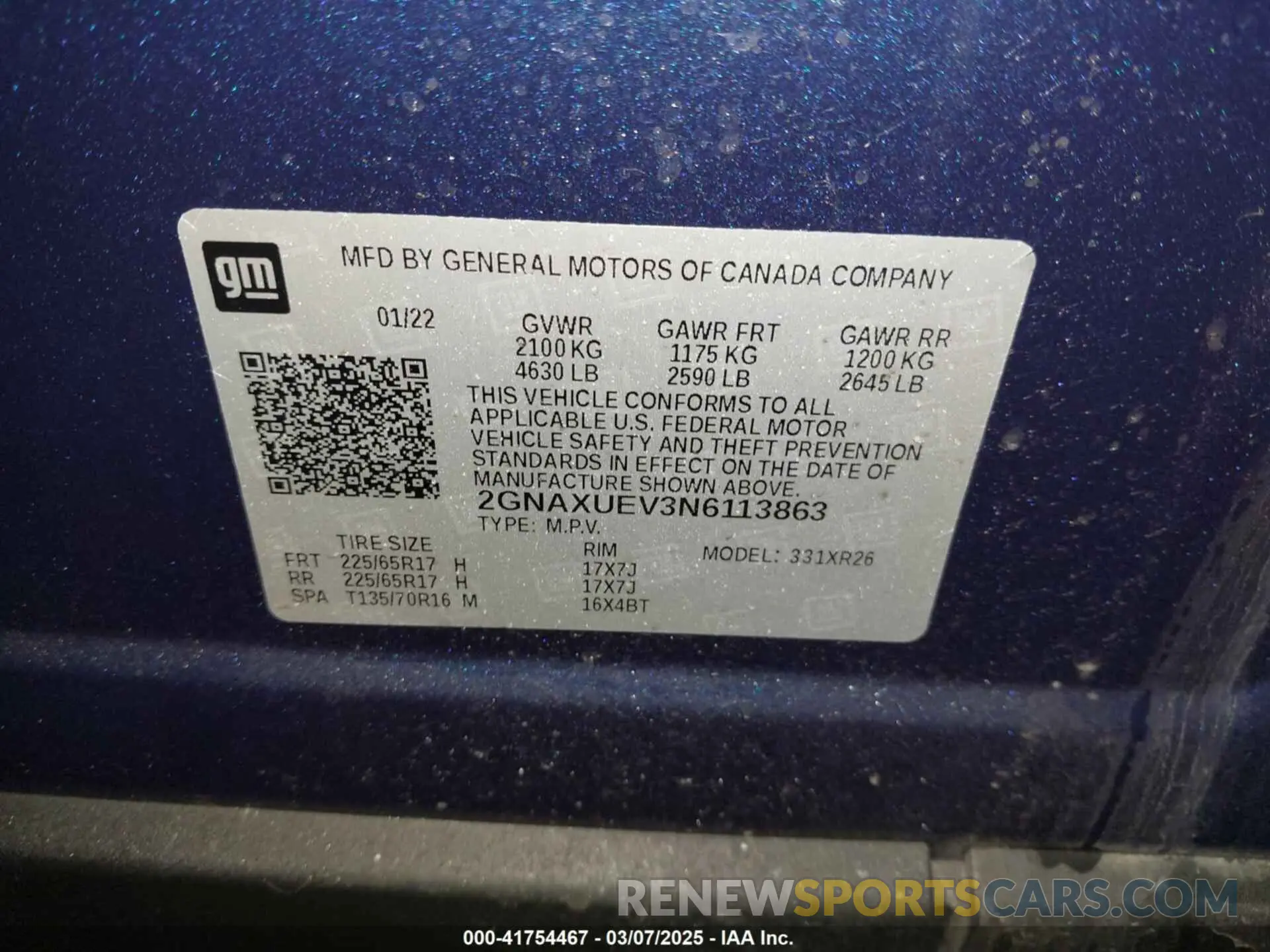 9 Фотография поврежденного автомобиля 2GNAXUEV3N6113863 CHEVROLET EQUINOX 2022