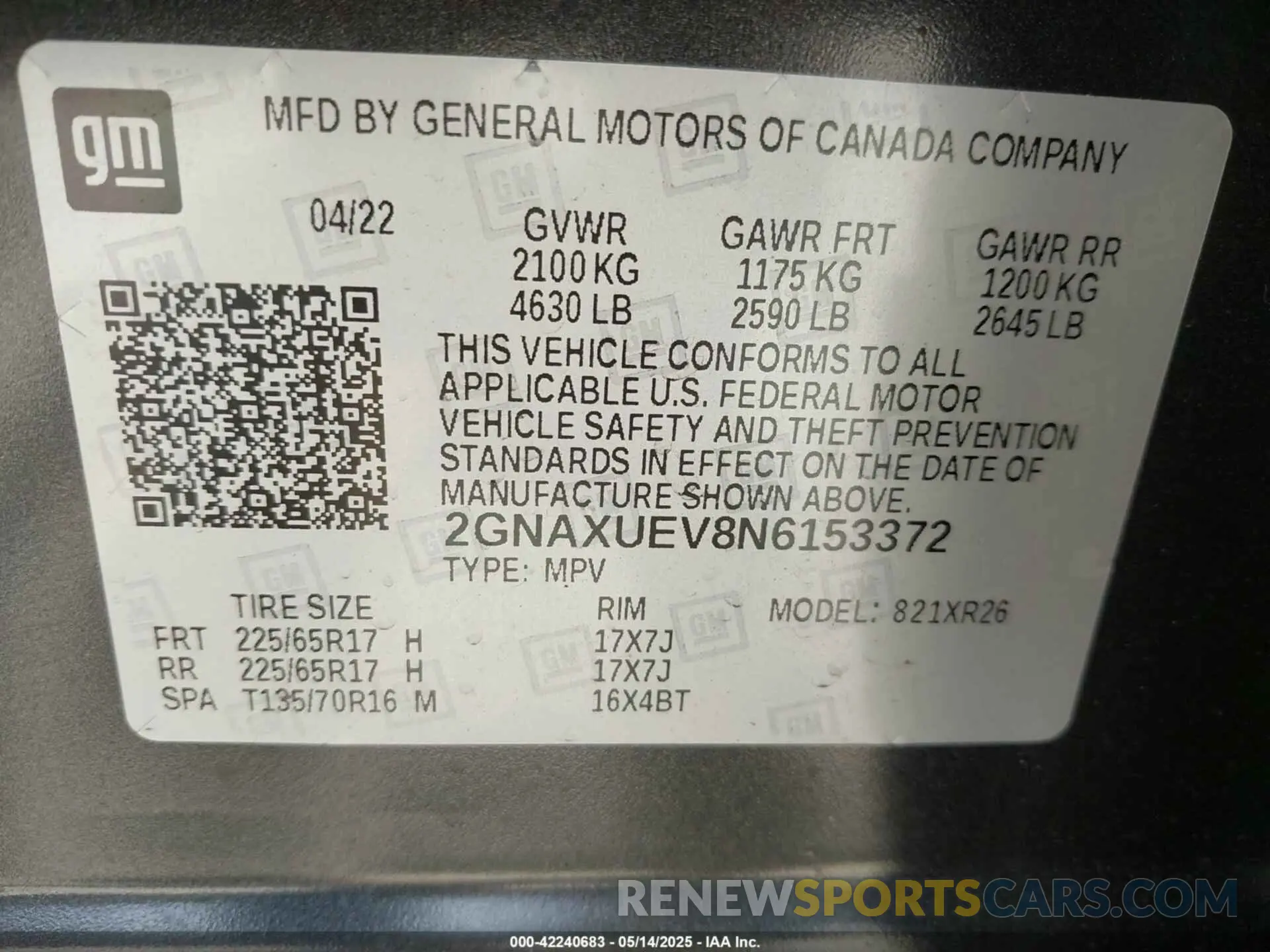 9 Photograph of a damaged car 2GNAXUEV8N6153372 CHEVROLET EQUINOX 2022