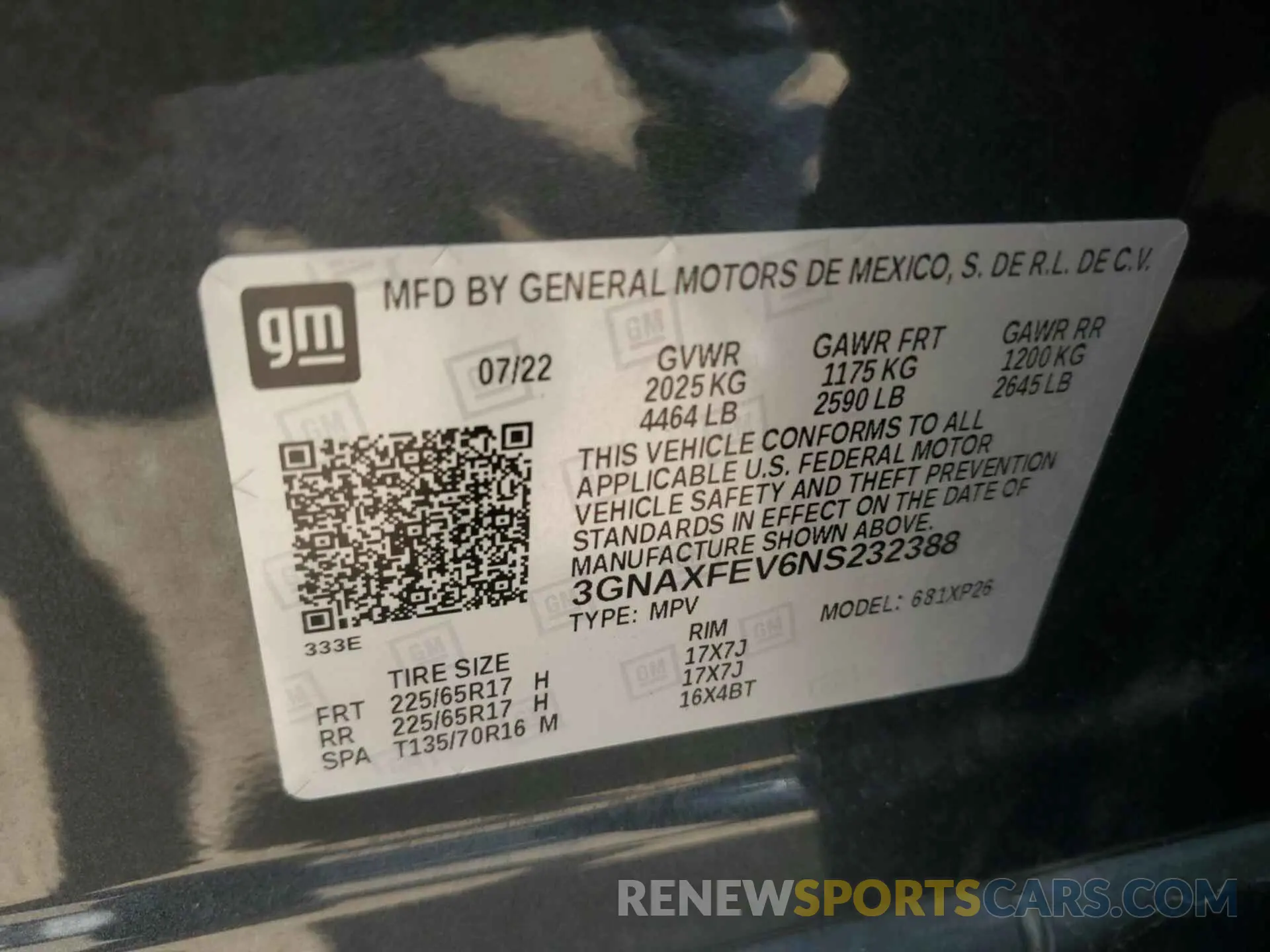 4 Photograph of a damaged car 3GNAXFEV6NS232388 CHEVROLET EQUINOX 2022