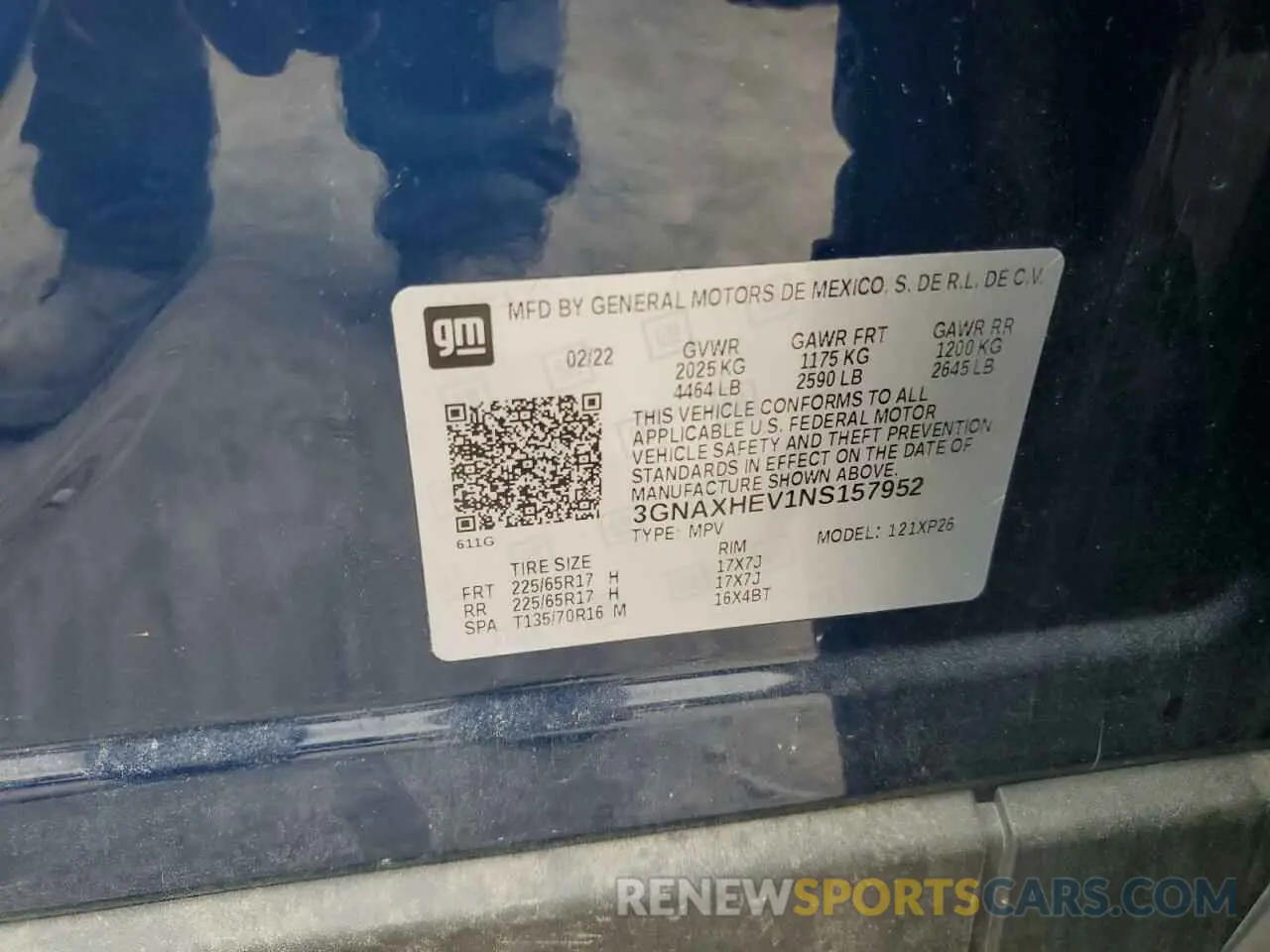 13 Photograph of a damaged car 3GNAXHEV1NS157952 CHEVROLET EQUINOX 2022