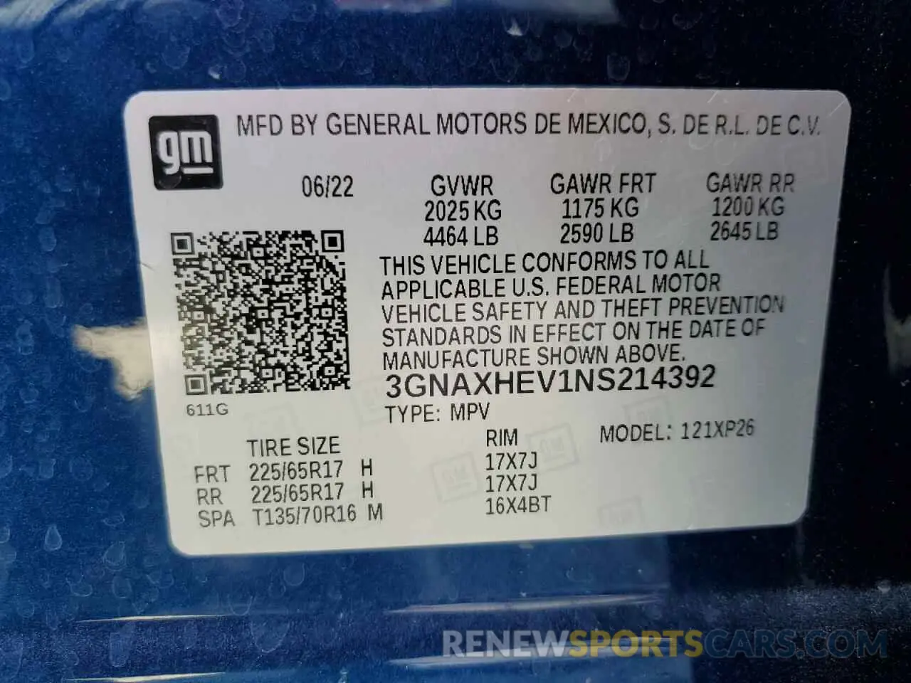 14 Фотография поврежденного автомобиля 3GNAXHEV1NS214392 CHEVROLET EQUINOX 2022