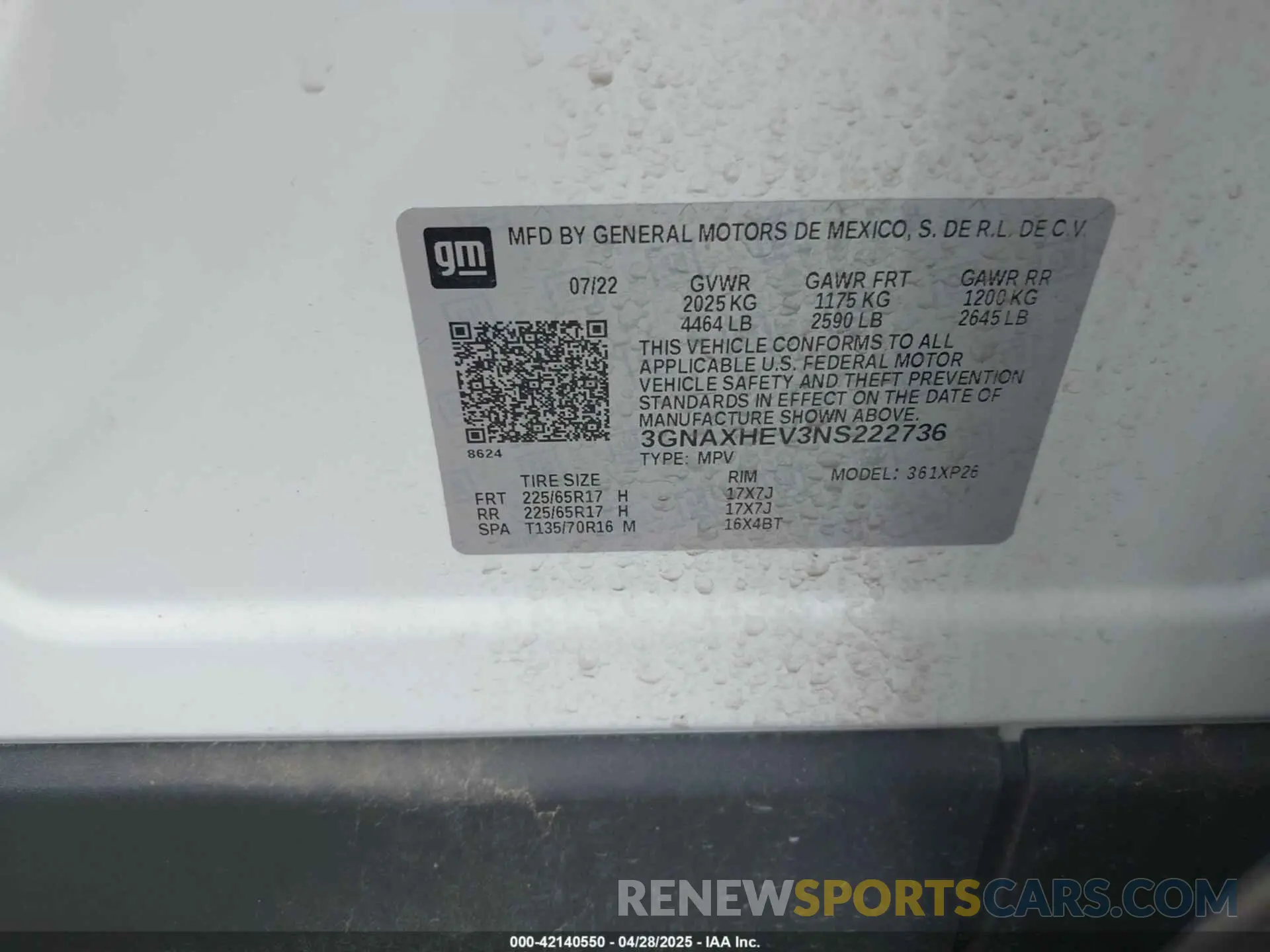 9 Photograph of a damaged car 3GNAXHEV3NS222736 CHEVROLET EQUINOX 2022