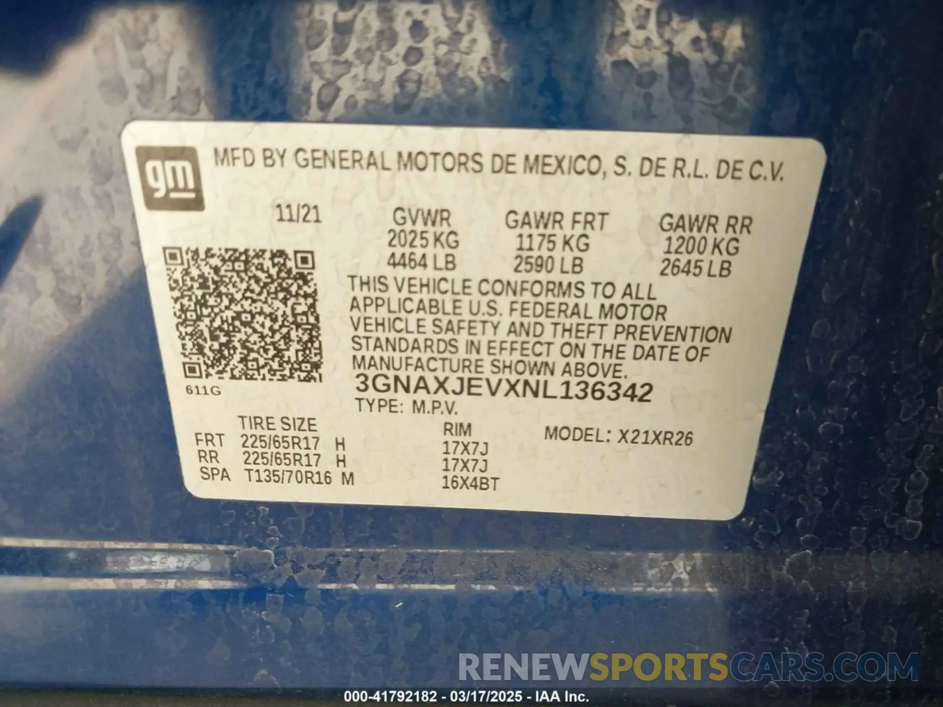 9 Photograph of a damaged car 3GNAXJEVXNL136342 CHEVROLET EQUINOX 2022