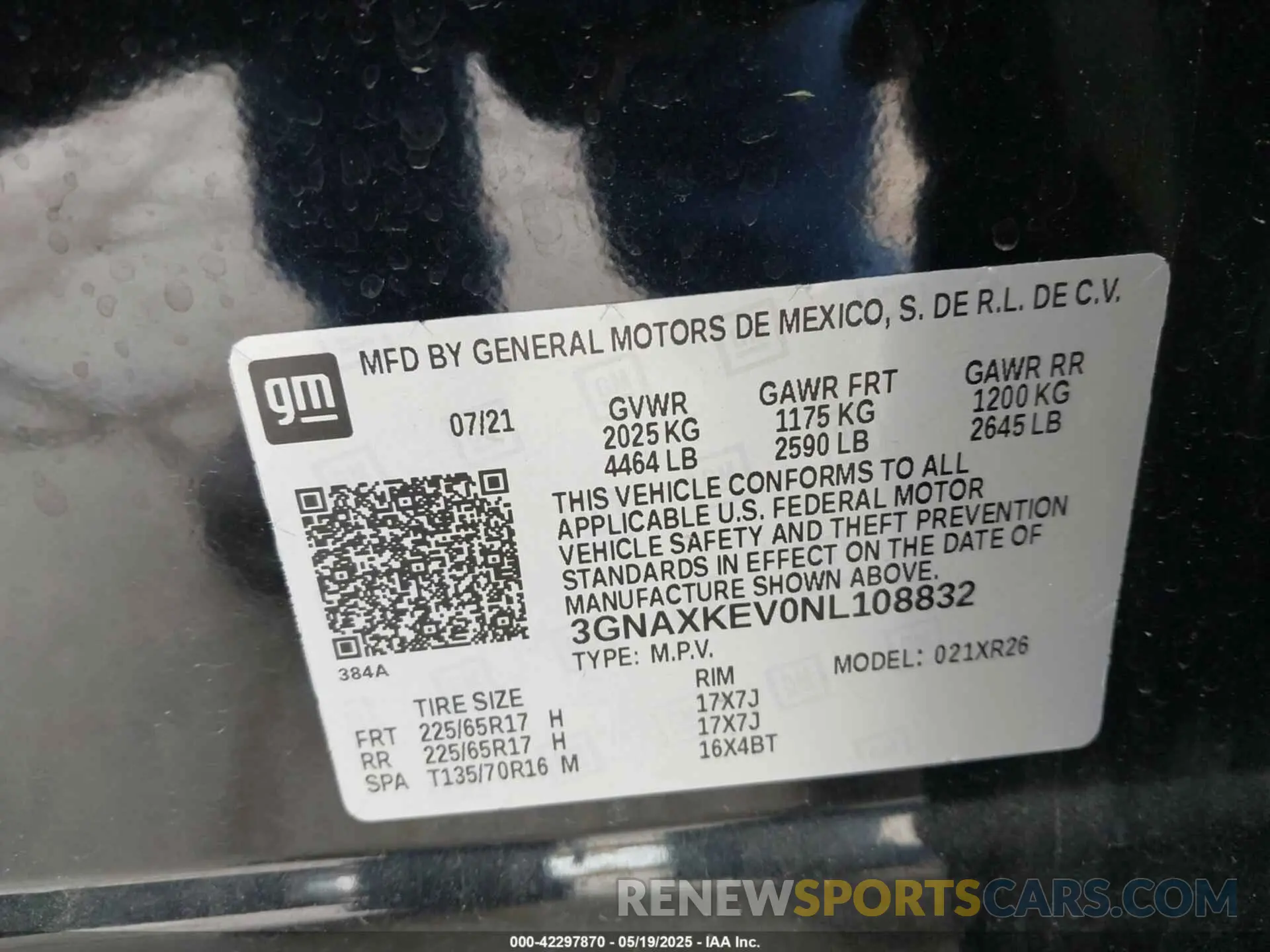 9 Photograph of a damaged car 3GNAXKEV0NL108832 CHEVROLET EQUINOX 2022