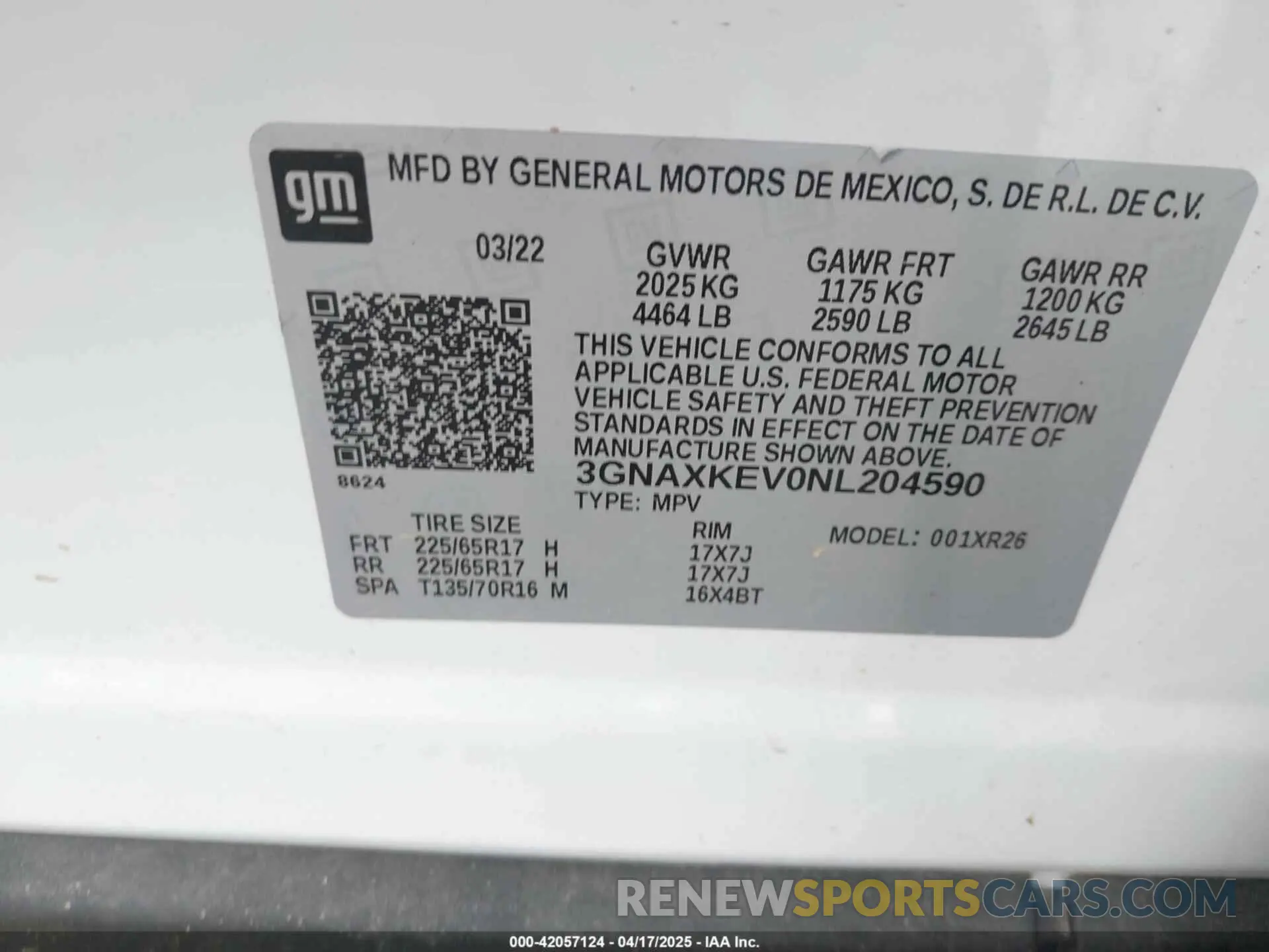 9 Photograph of a damaged car 3GNAXKEV0NL204590 CHEVROLET EQUINOX 2022