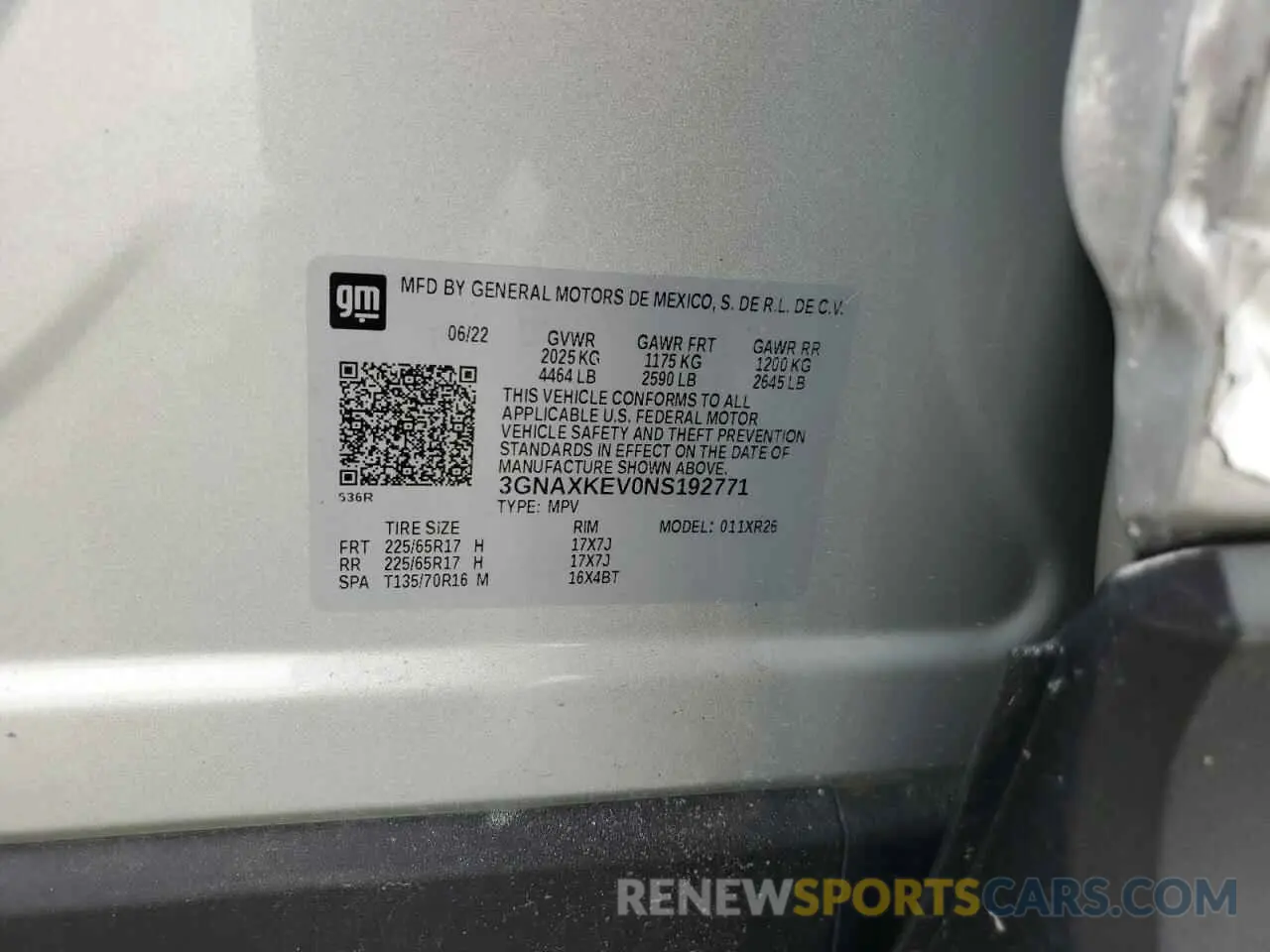 13 Фотография поврежденного автомобиля 3GNAXKEV0NS192771 CHEVROLET EQUINOX 2022