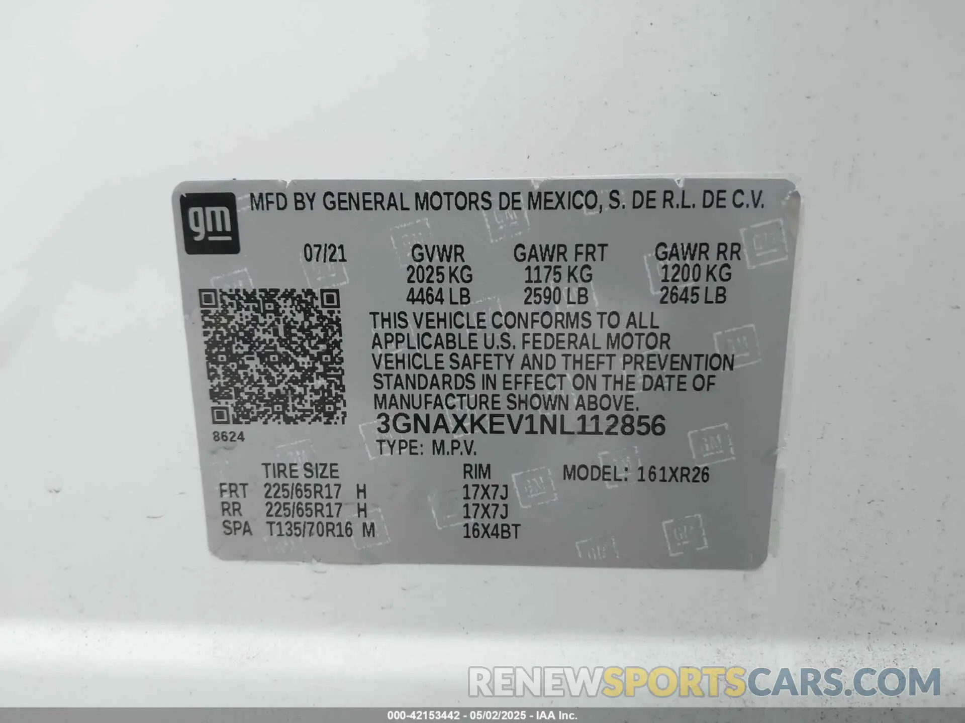 9 Photograph of a damaged car 3GNAXKEV1NL112856 CHEVROLET EQUINOX 2022