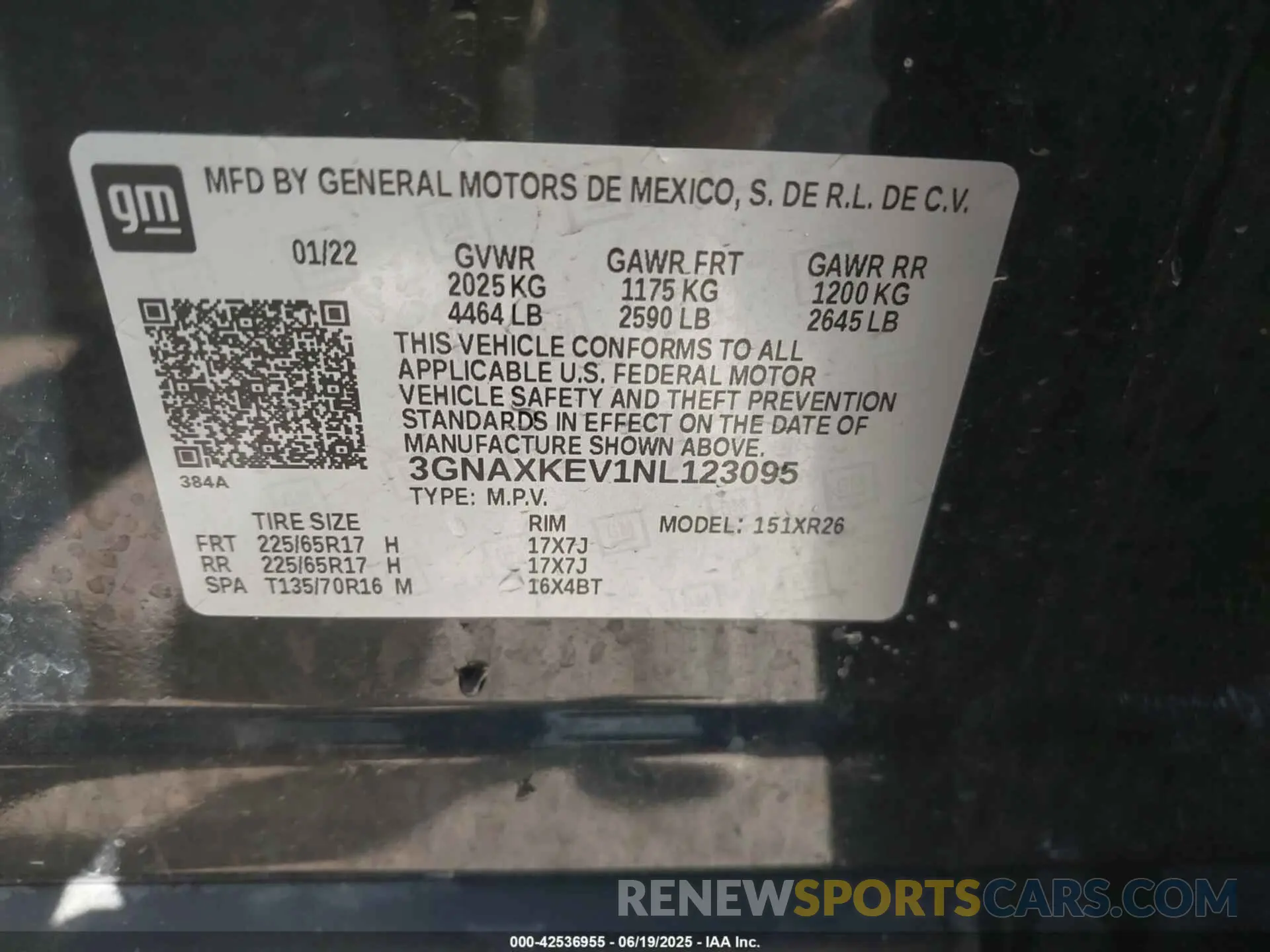 9 Фотография поврежденного автомобиля 3GNAXKEV1NL123095 CHEVROLET EQUINOX 2022