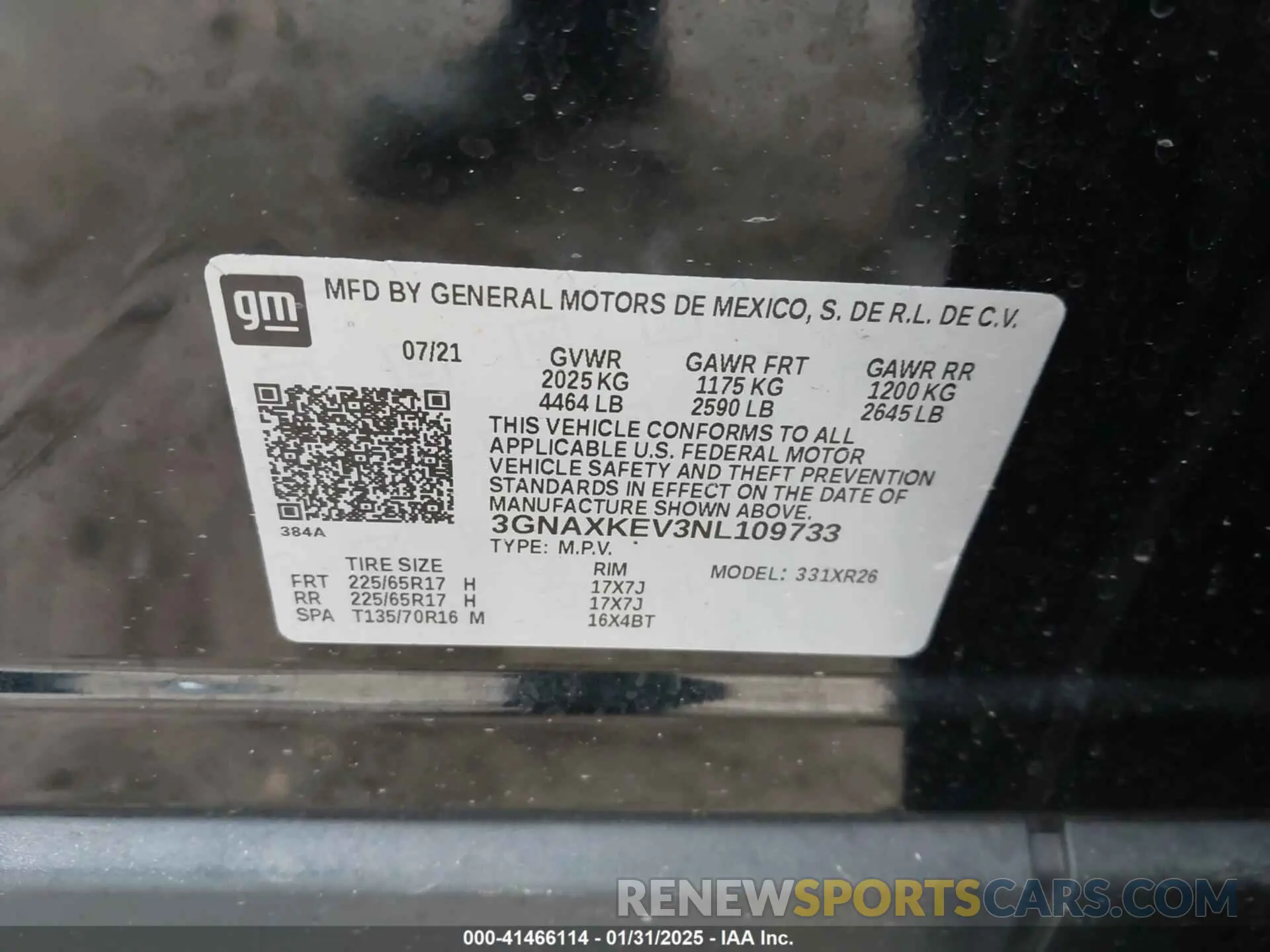9 Photograph of a damaged car 3GNAXKEV3NL109733 CHEVROLET EQUINOX 2022