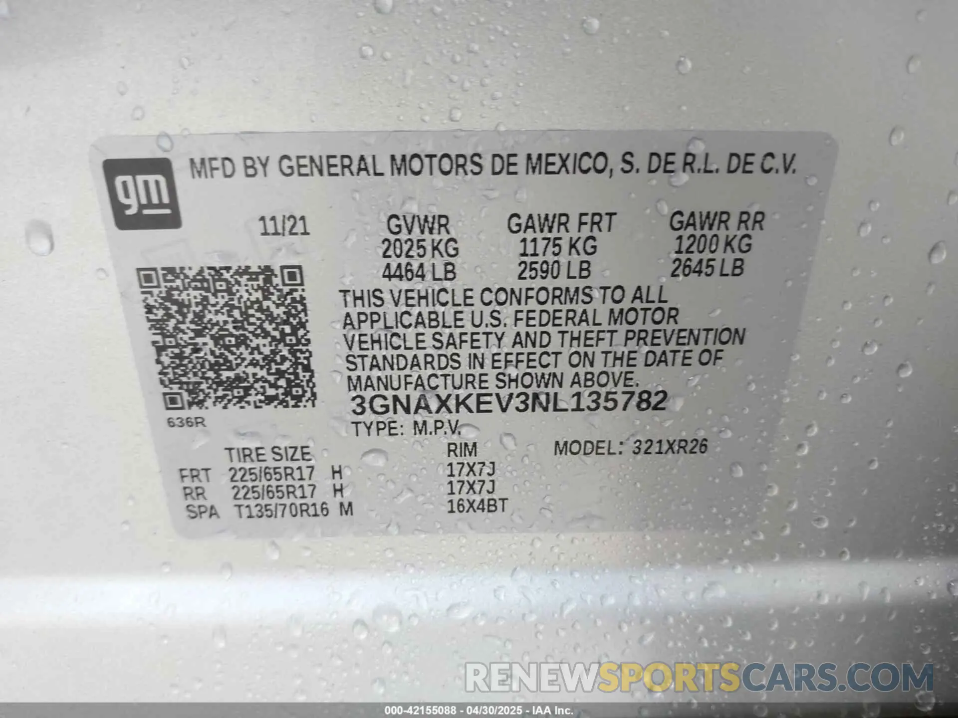 9 Photograph of a damaged car 3GNAXKEV3NL135782 CHEVROLET EQUINOX 2022