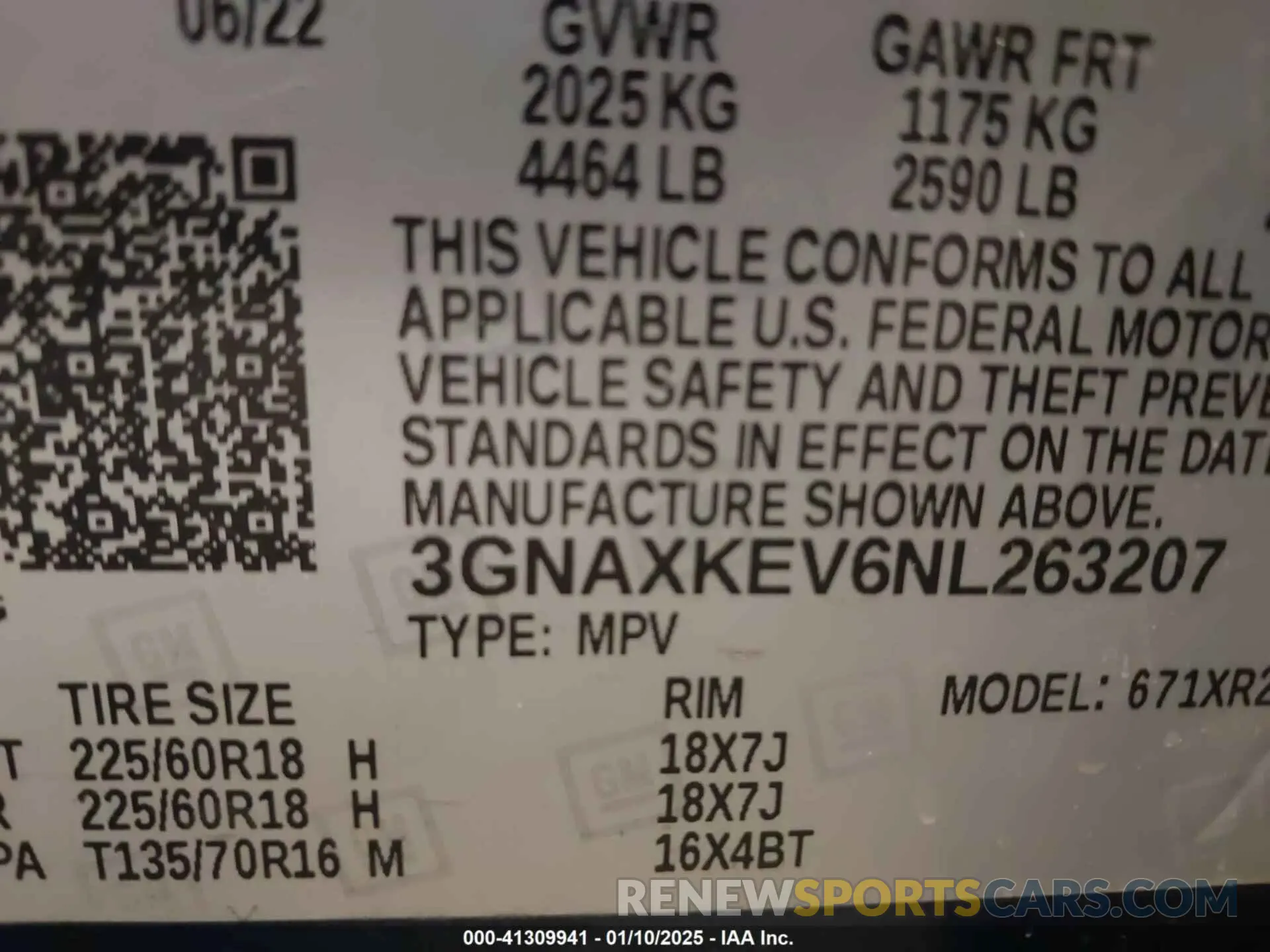 9 Фотография поврежденного автомобиля 3GNAXKEV6NL263207 CHEVROLET EQUINOX 2022