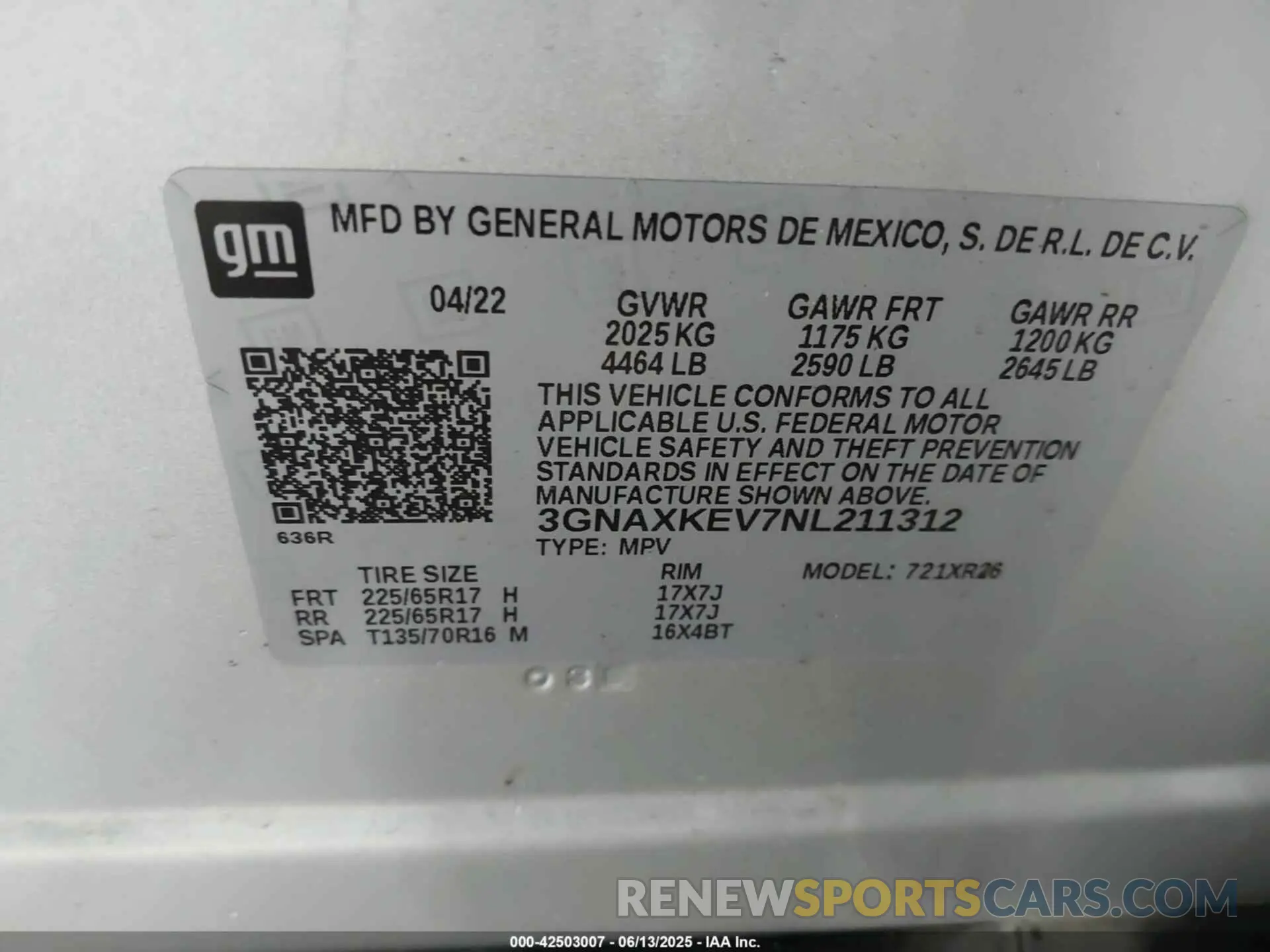 9 Photograph of a damaged car 3GNAXKEV7NL211312 CHEVROLET EQUINOX 2022