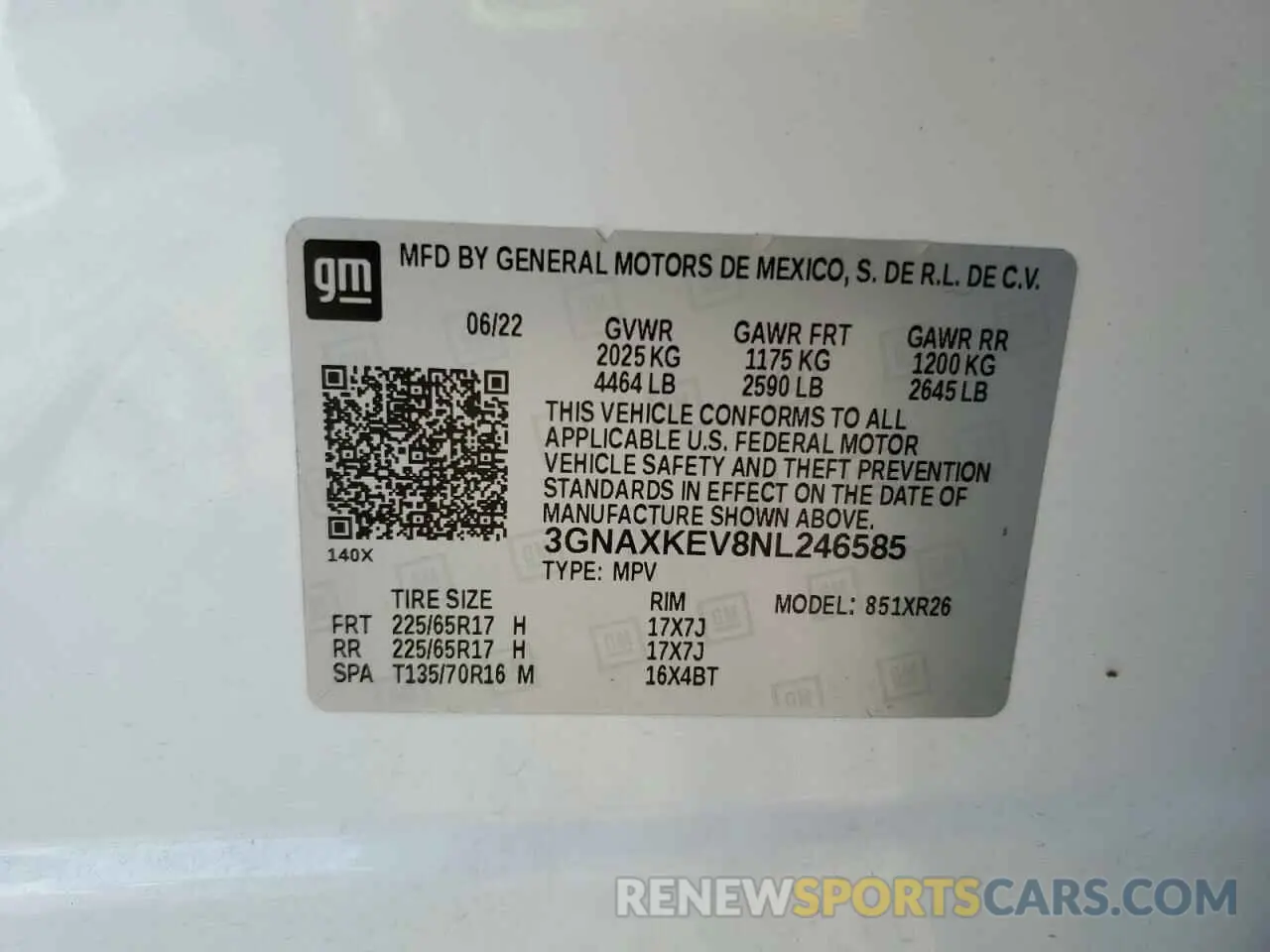13 Photograph of a damaged car 3GNAXKEV8NL246585 CHEVROLET EQUINOX 2022