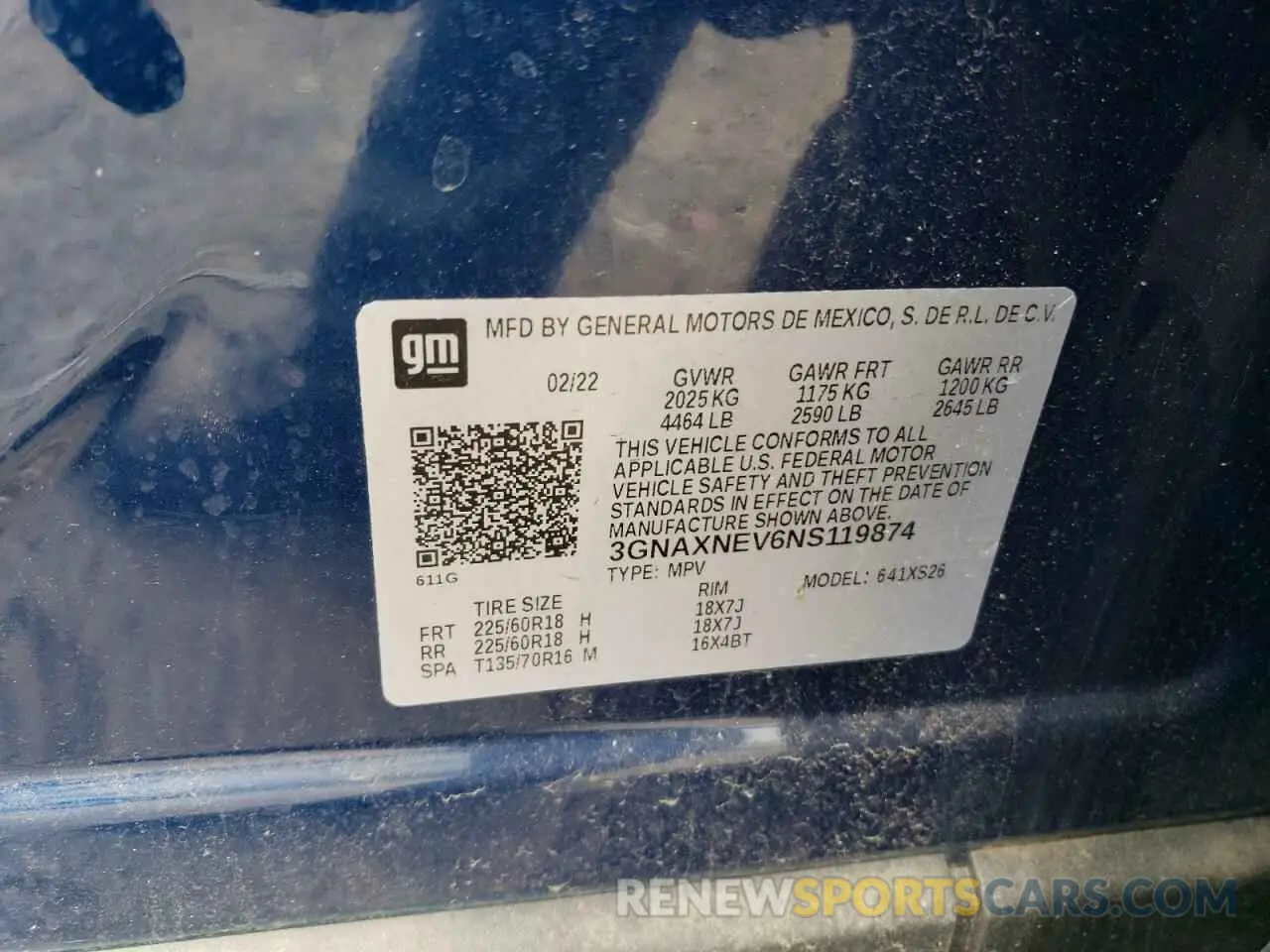 15 Photograph of a damaged car 3GNAXNEV6NS119874 CHEVROLET EQUINOX 2022