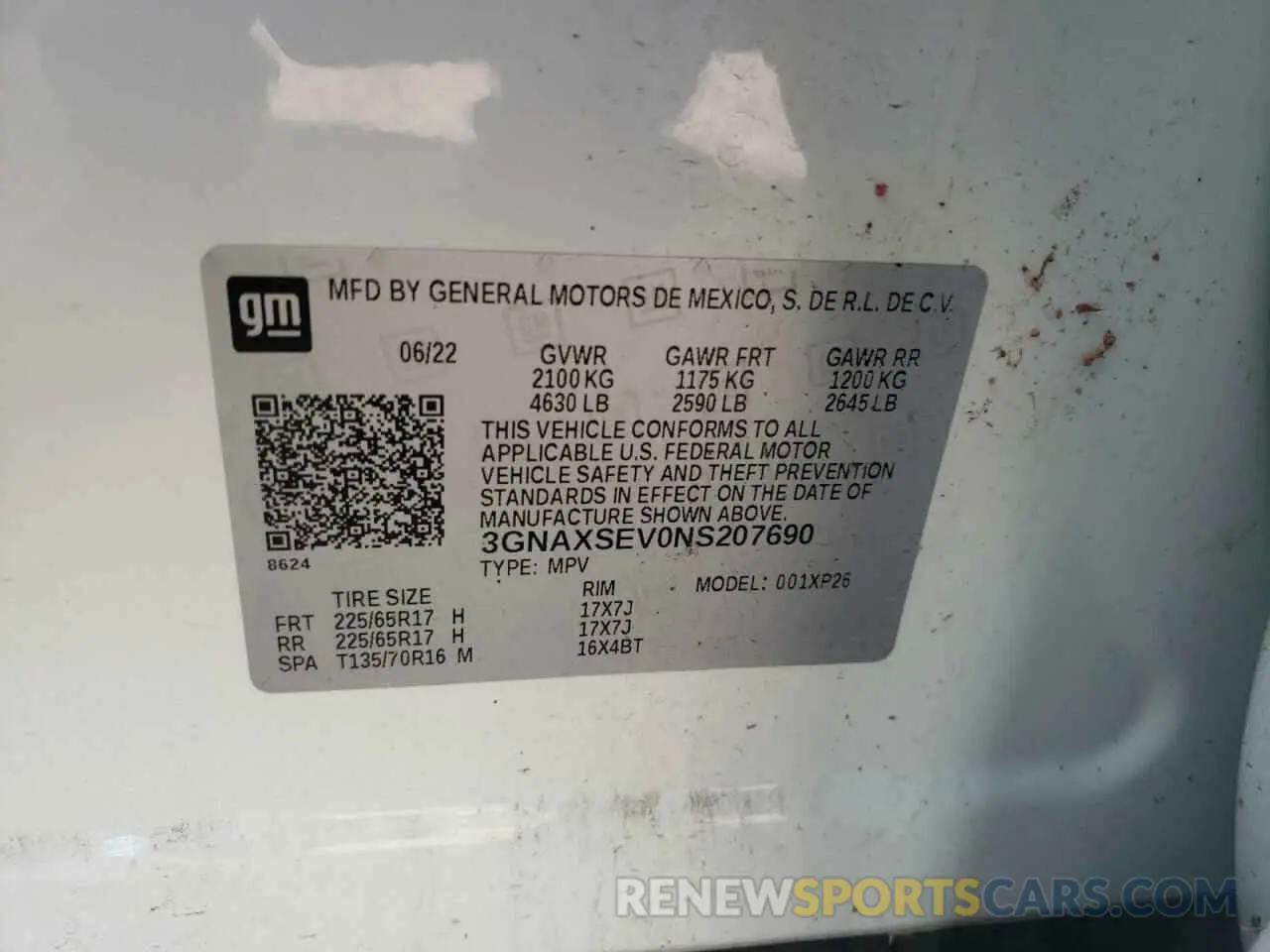 13 Фотография поврежденного автомобиля 3GNAXSEV0NS207690 CHEVROLET EQUINOX 2022