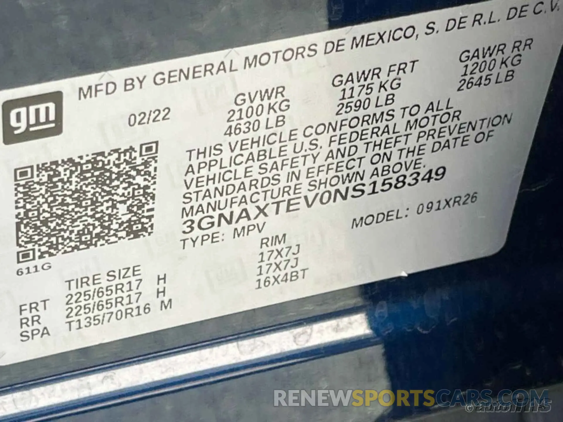 3 Фотография поврежденного автомобиля 3GNAXTEV0NS158349 CHEVROLET EQUINOX 2022