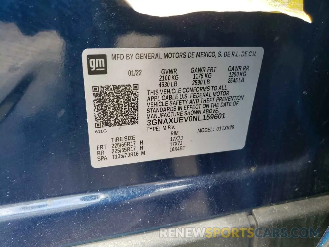 13 Фотография поврежденного автомобиля 3GNAXUEV0NL159601 CHEVROLET EQUINOX 2022