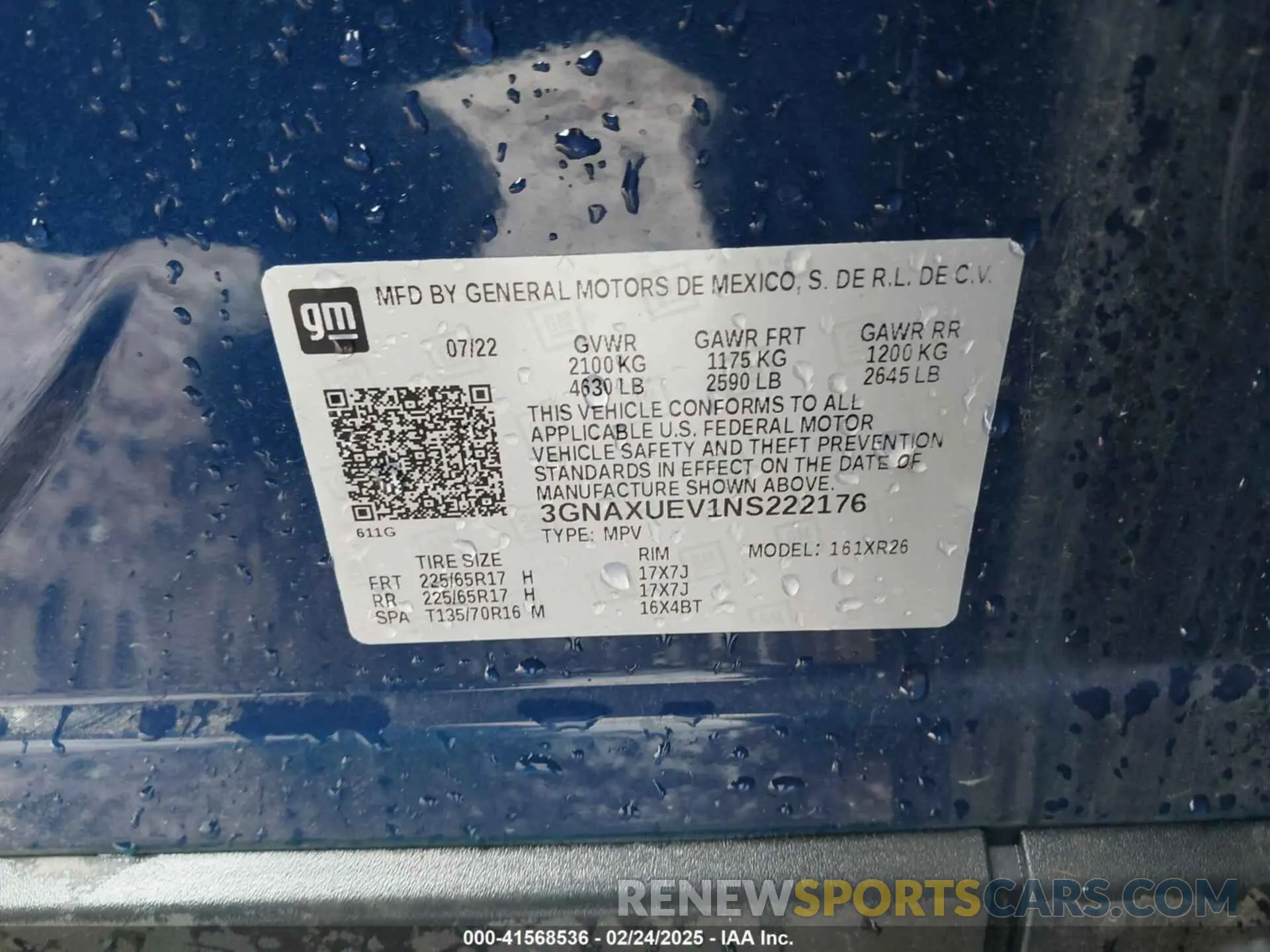 9 Photograph of a damaged car 3GNAXUEV1NS222176 CHEVROLET EQUINOX 2022