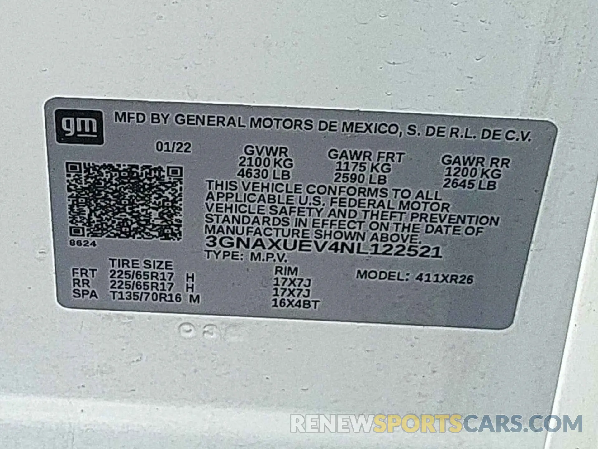 14 Photograph of a damaged car 3GNAXUEV4NL122521 CHEVROLET EQUINOX 2022