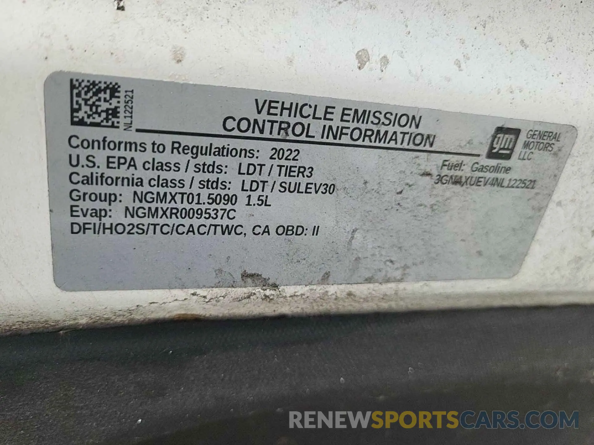 7 Photograph of a damaged car 3GNAXUEV4NL122521 CHEVROLET EQUINOX 2022