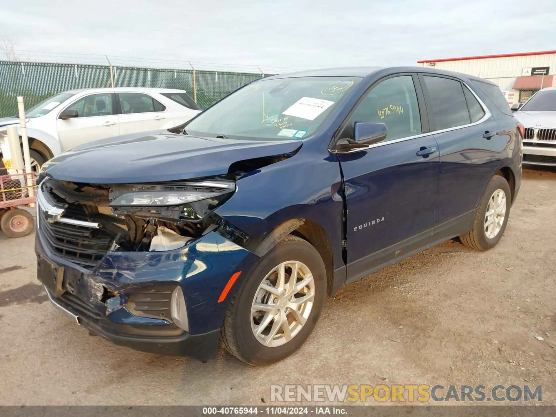 2 Photograph of a damaged car 3GNAXUEVXNL231534 CHEVROLET EQUINOX 2022