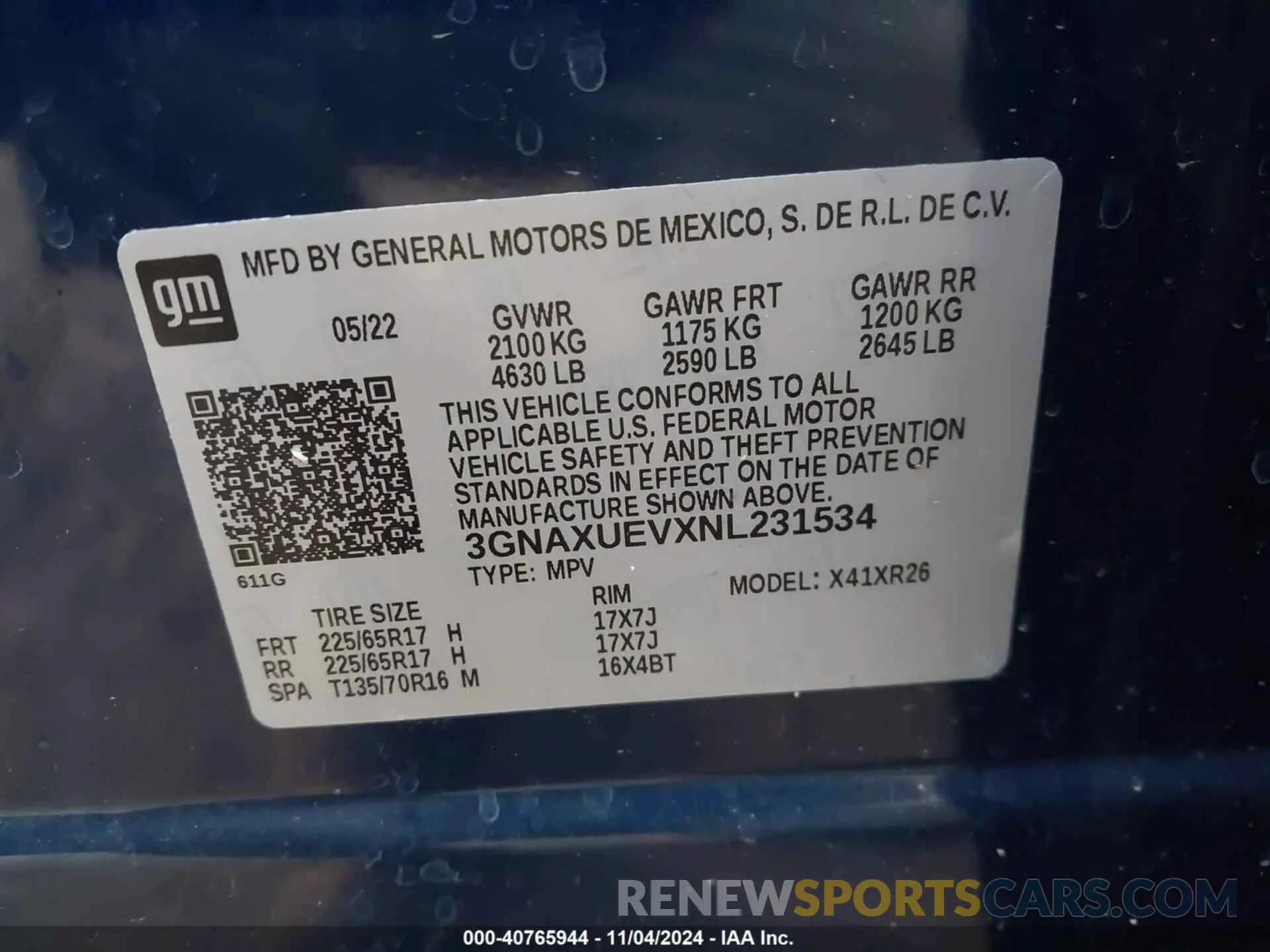 9 Photograph of a damaged car 3GNAXUEVXNL231534 CHEVROLET EQUINOX 2022