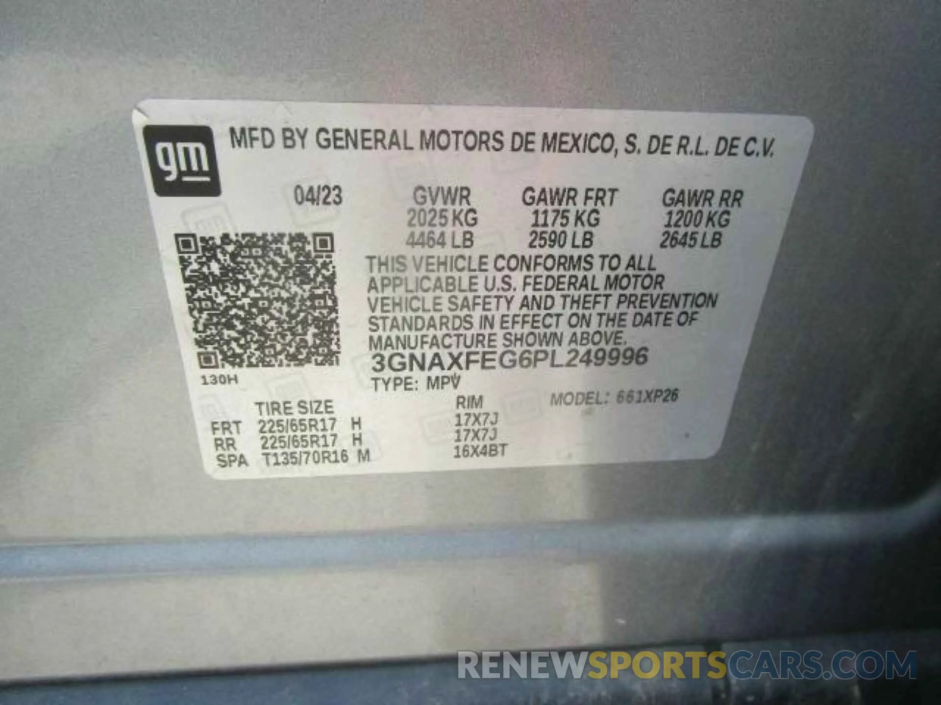2 Photograph of a damaged car 3GNAXFEG6PL249996 CHEVROLET EQUINOX 2023