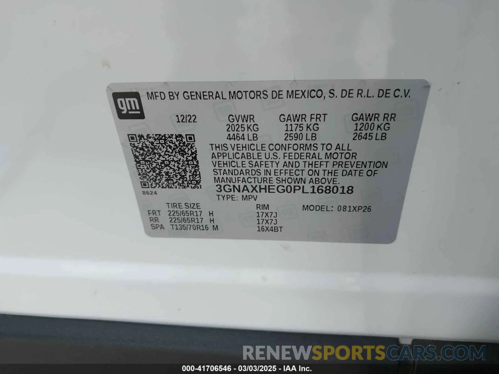 9 Фотография поврежденного автомобиля 3GNAXHEG0PL168018 CHEVROLET EQUINOX 2023