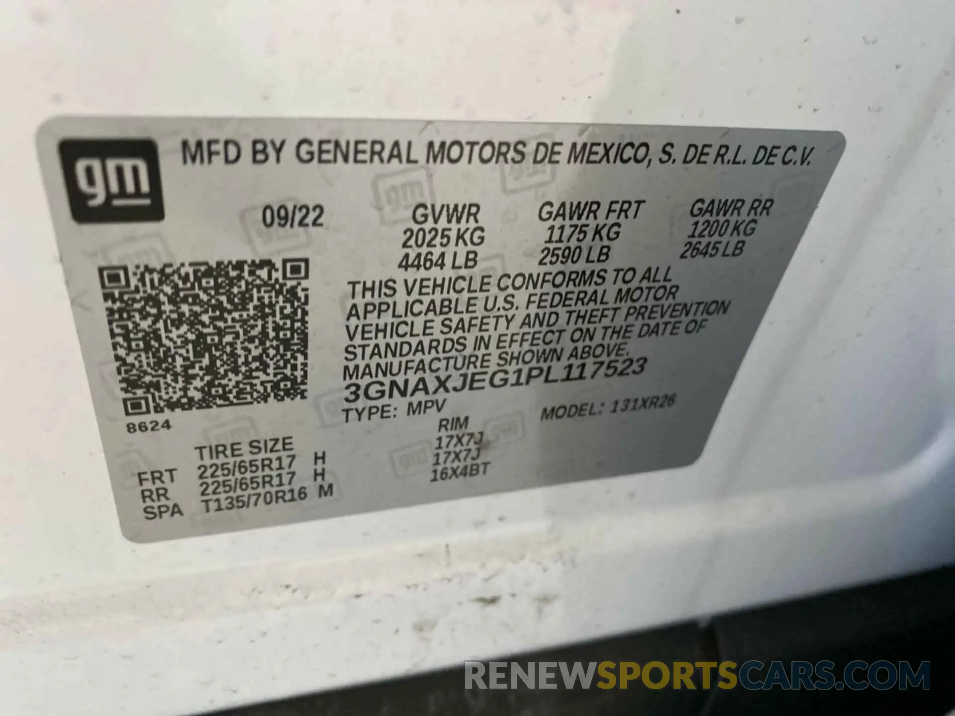 9 Photograph of a damaged car 3GNAXJEG1PL117523 CHEVROLET EQUINOX 2023